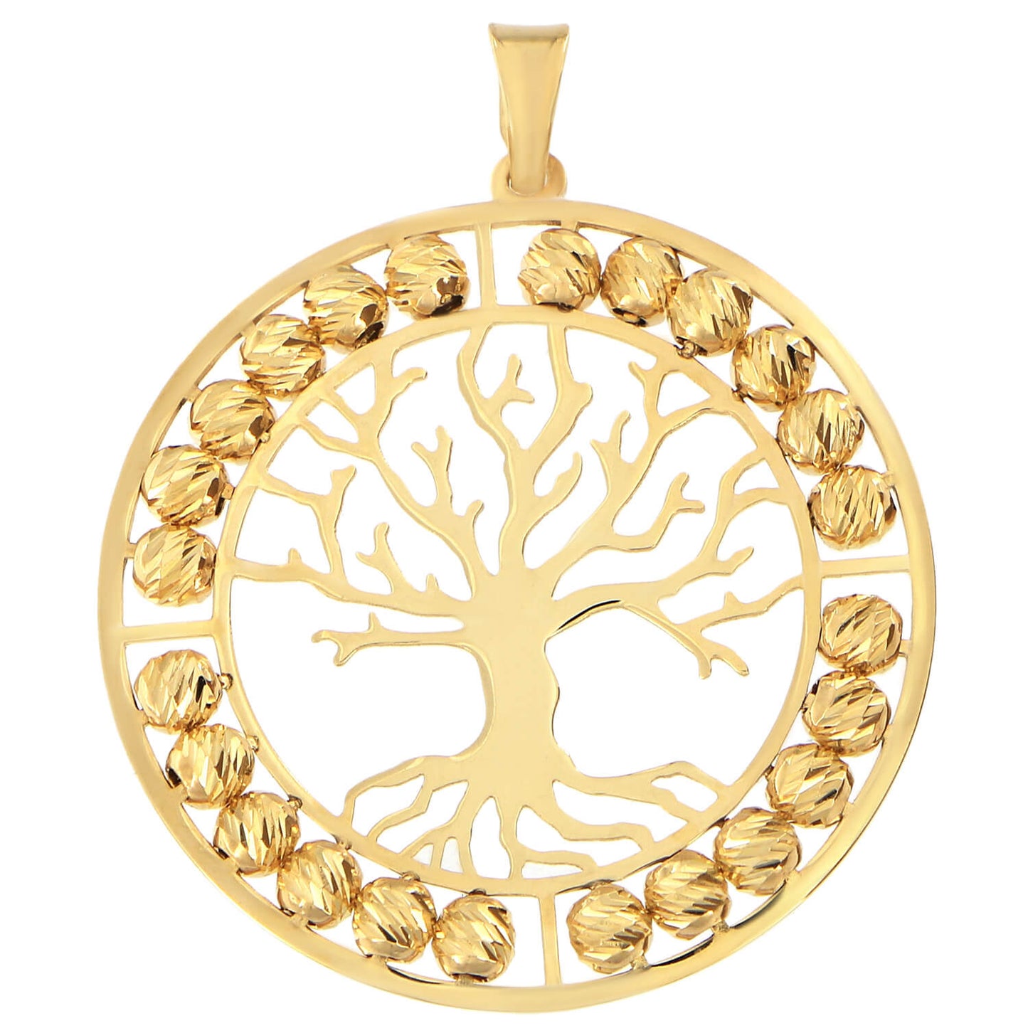 9Ct Yellow Gold Tree Of Life Pendant