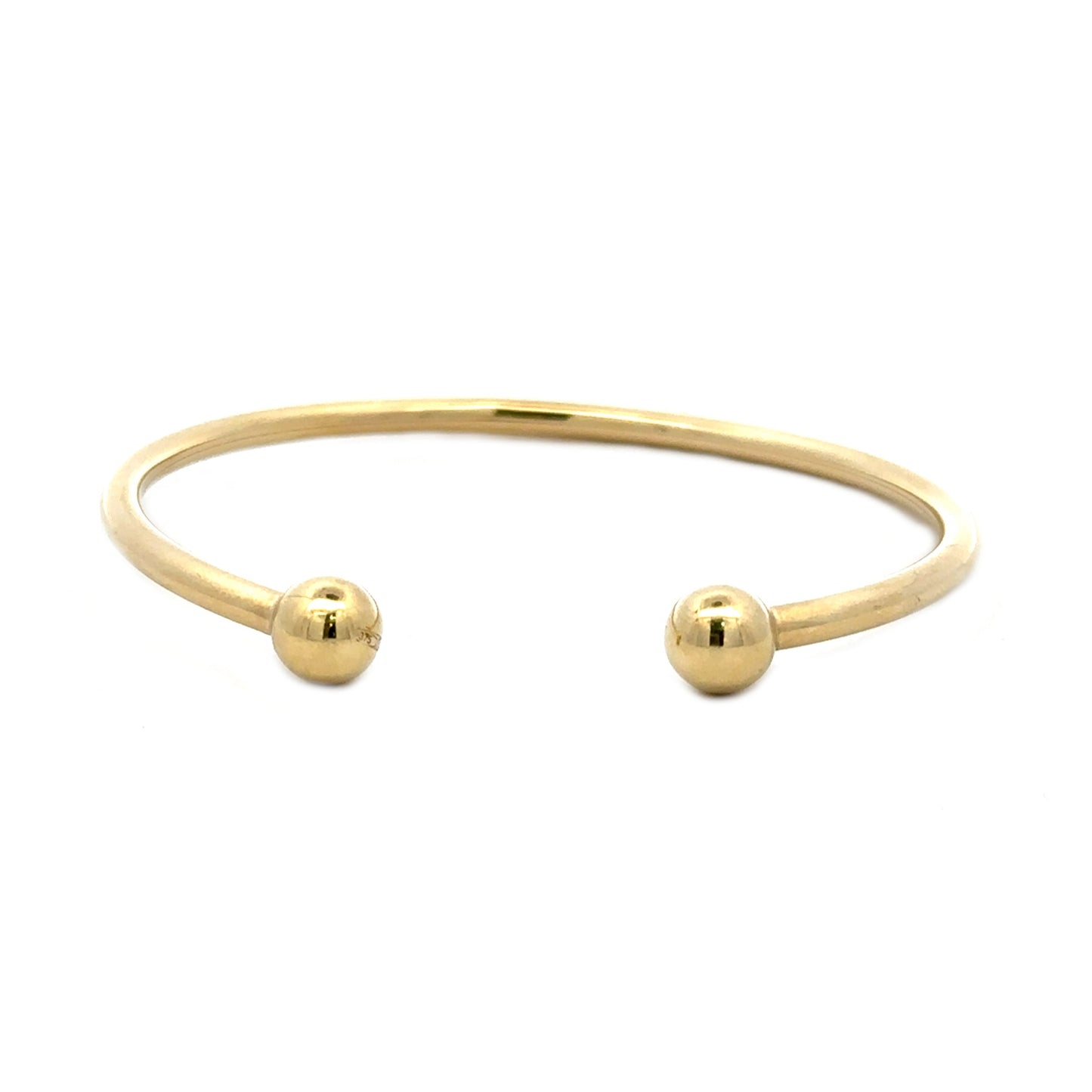 9Ct Yellow Italian Gold Hollow Torque Bangle 5.5"