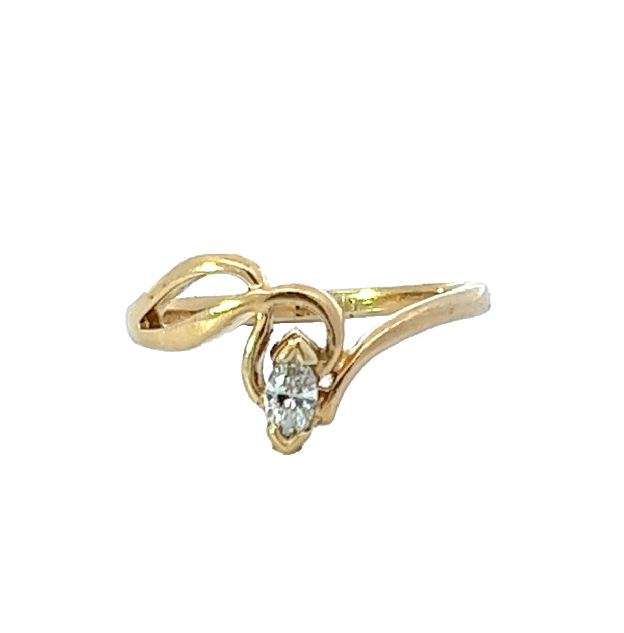 18Ct Yellow Gold Marquise Cut Diamond Ring