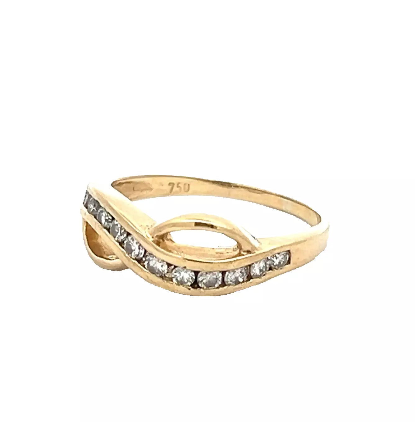 18Ct Yellow Gold Infinity .30 Carat TW Diamond Ring