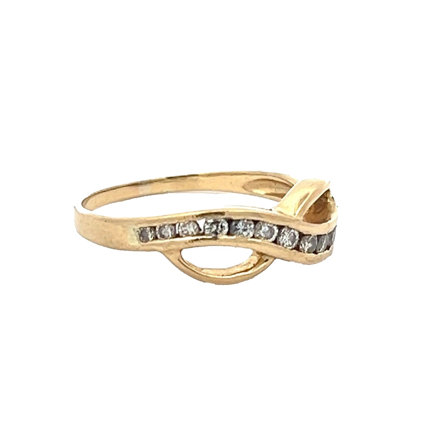 18Ct Yellow Gold Infinity .30 Carat TW Diamond Ring