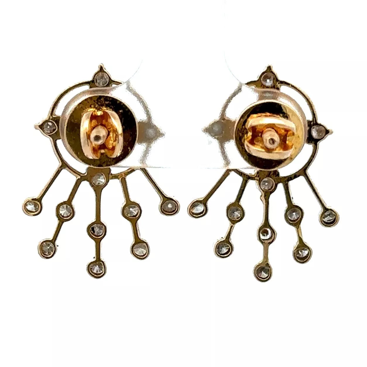 18Ct Two-Toned Gold 1.25CT TW Diamond Stud Earrings