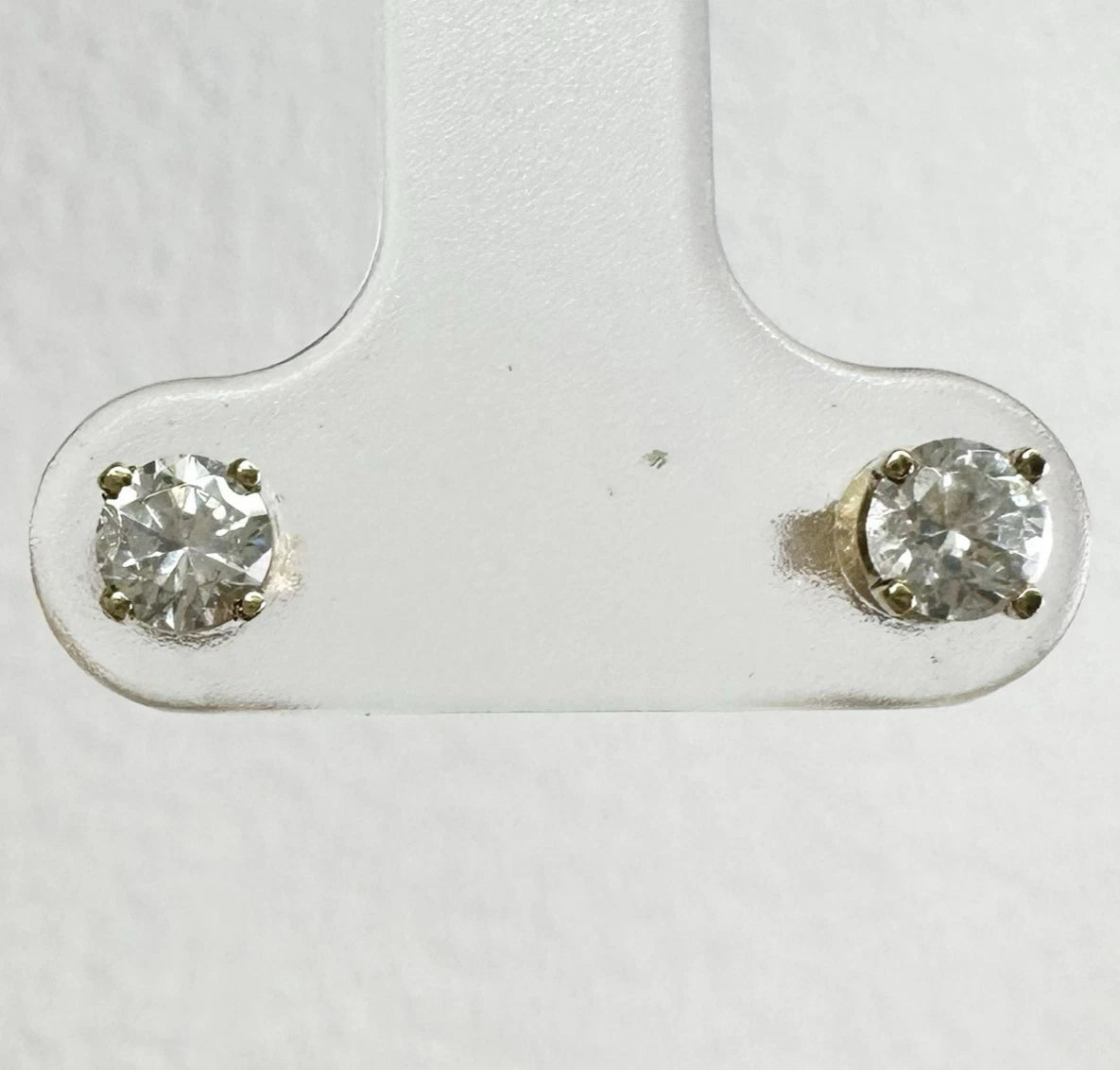 9Ct Yellow Gold .50 Carat TW Diamond Simulant Stud Earrings