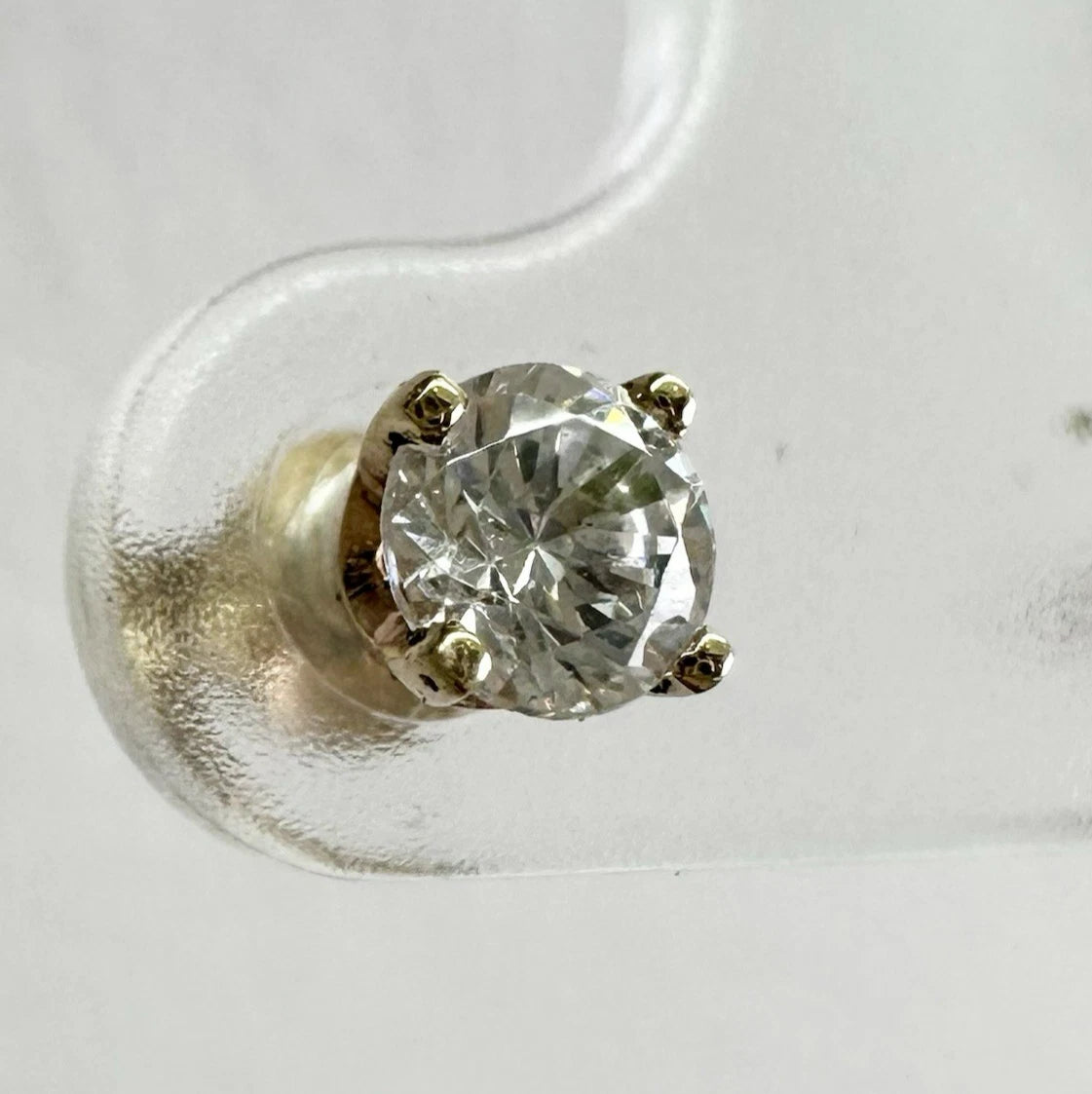 9Ct Yellow Gold .50 Carat TW Diamond Simulant Stud Earrings