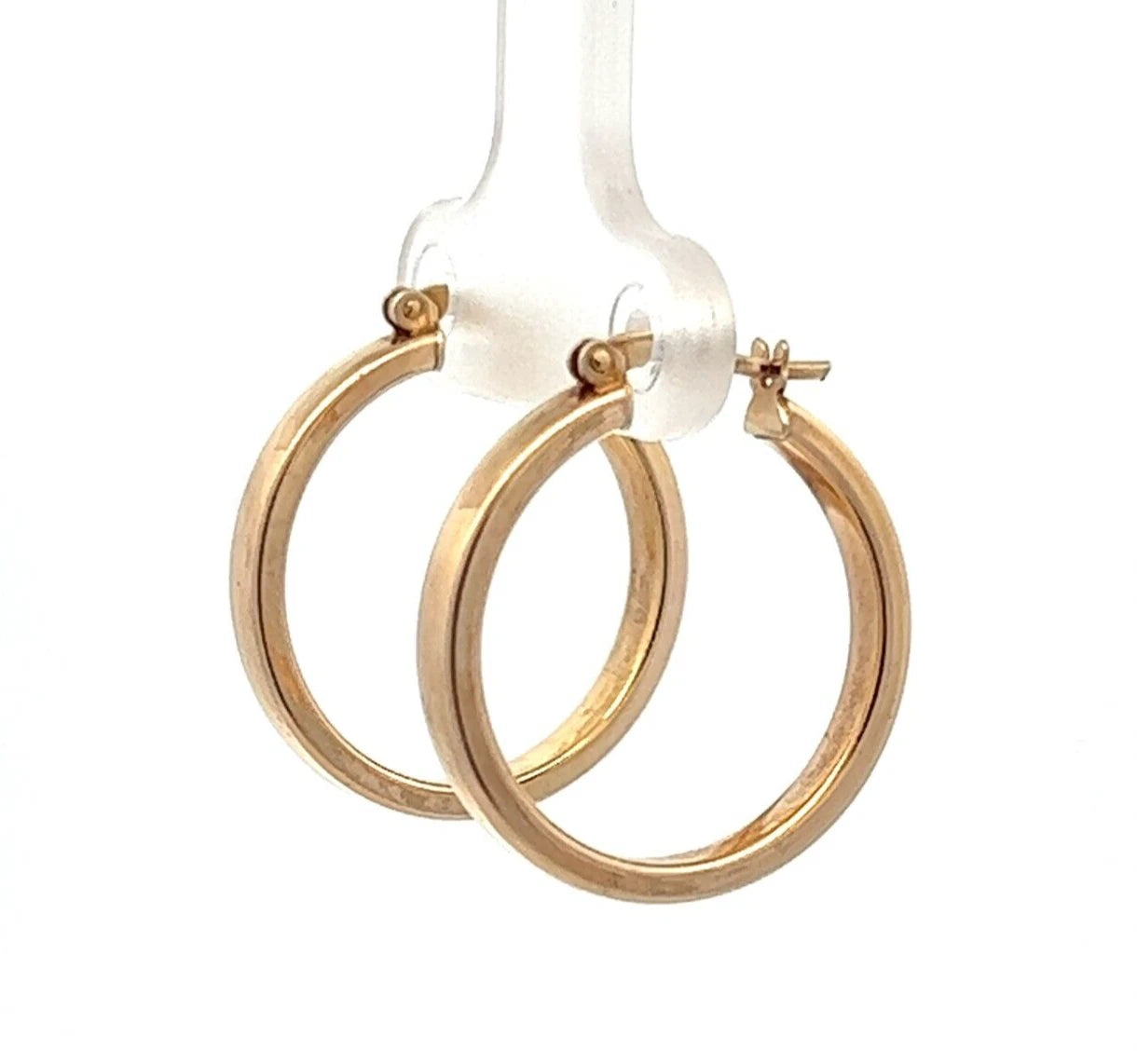 9Ct Yellow Gold 2.9x17.3mm Knife Edge Huggie Hoop Earrings