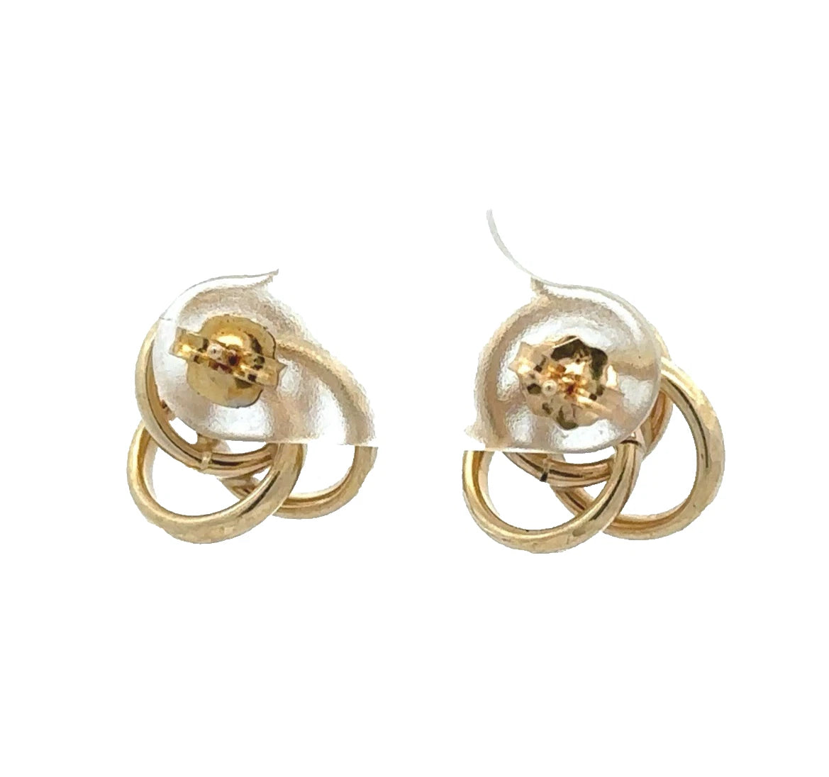 10Ct Yellow Gold Love Knot Stud Earrings