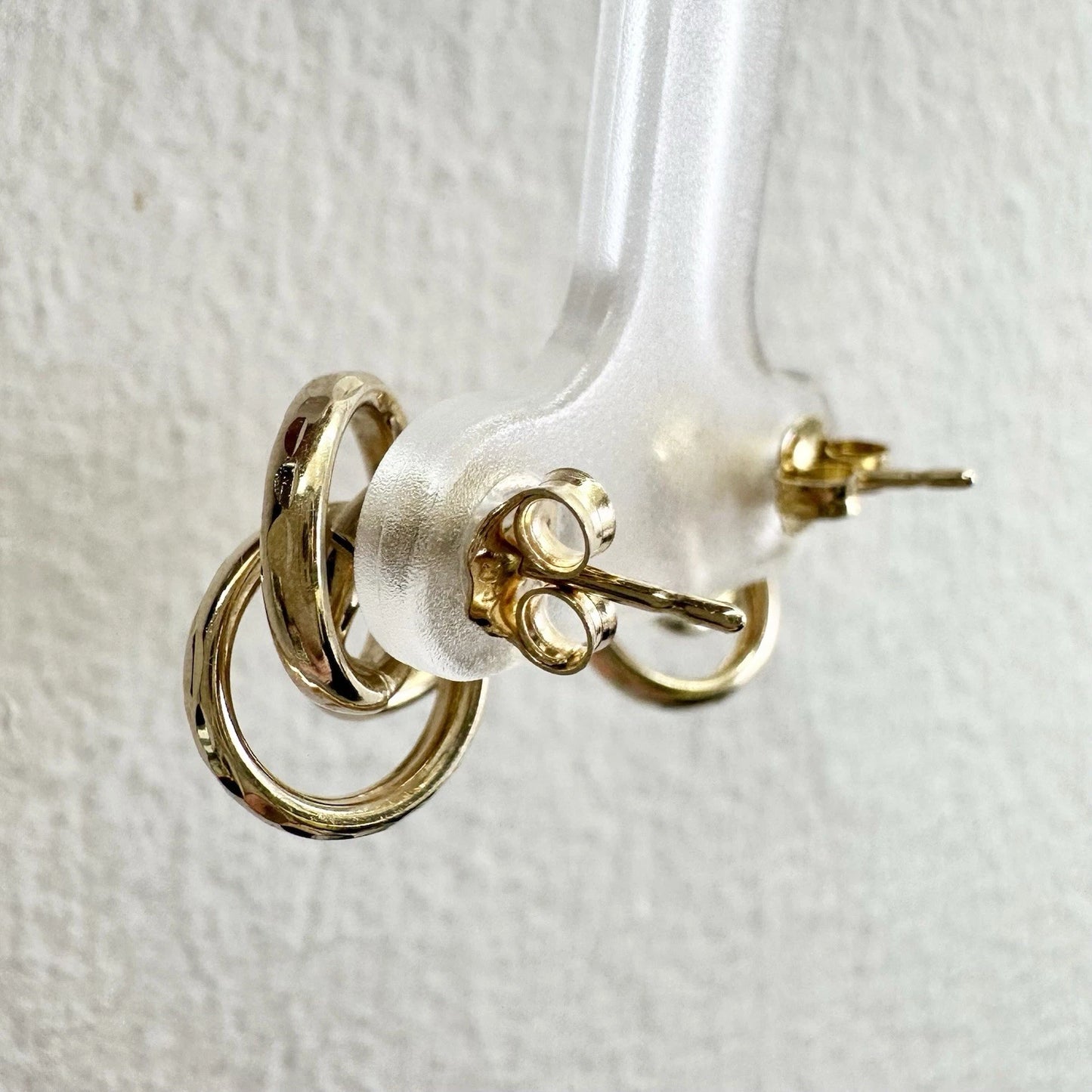 10Ct Yellow Gold Love Knot Stud Earrings