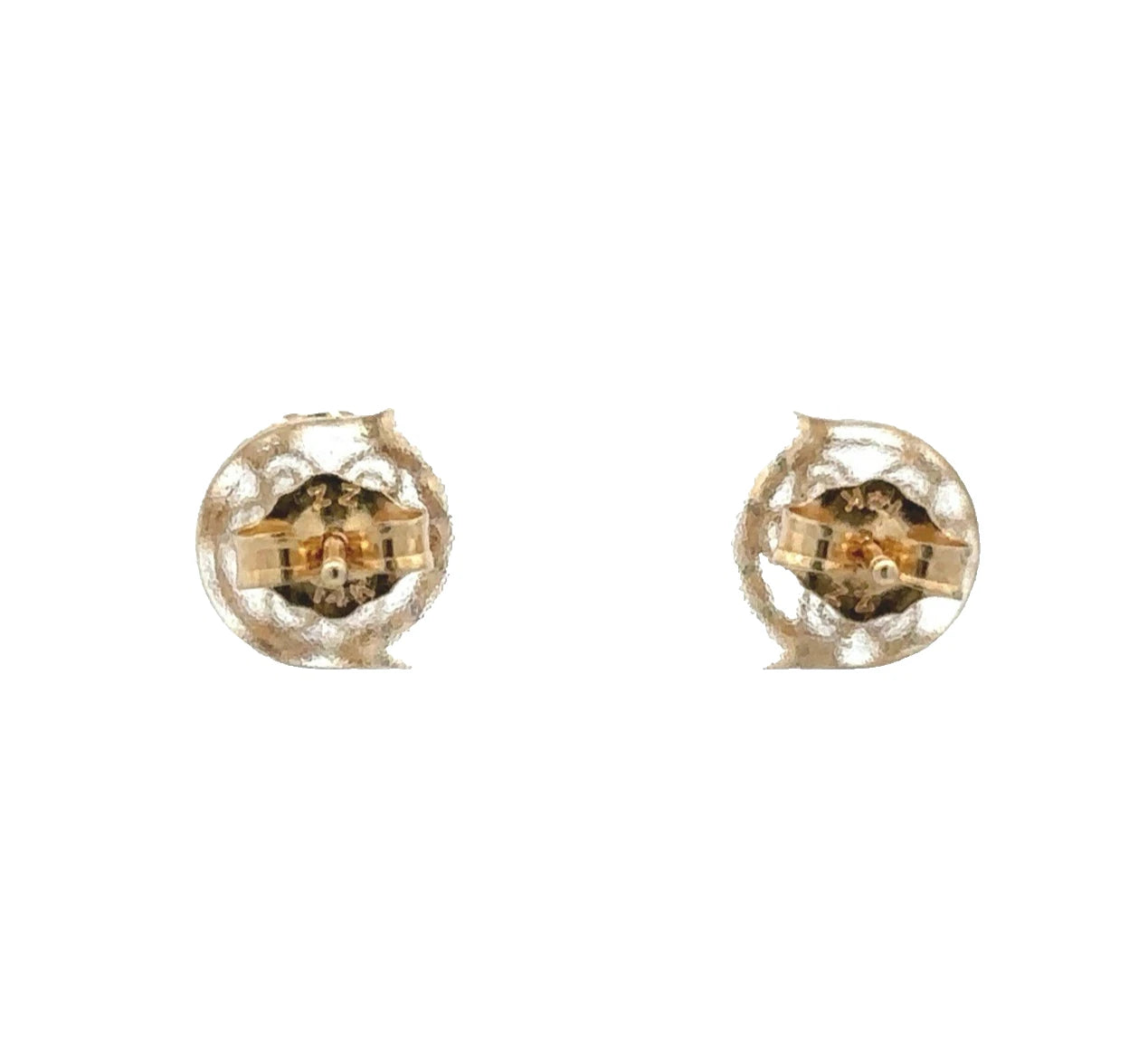 14Ct Yellow Gold Filigree Emerald Stud Earrings