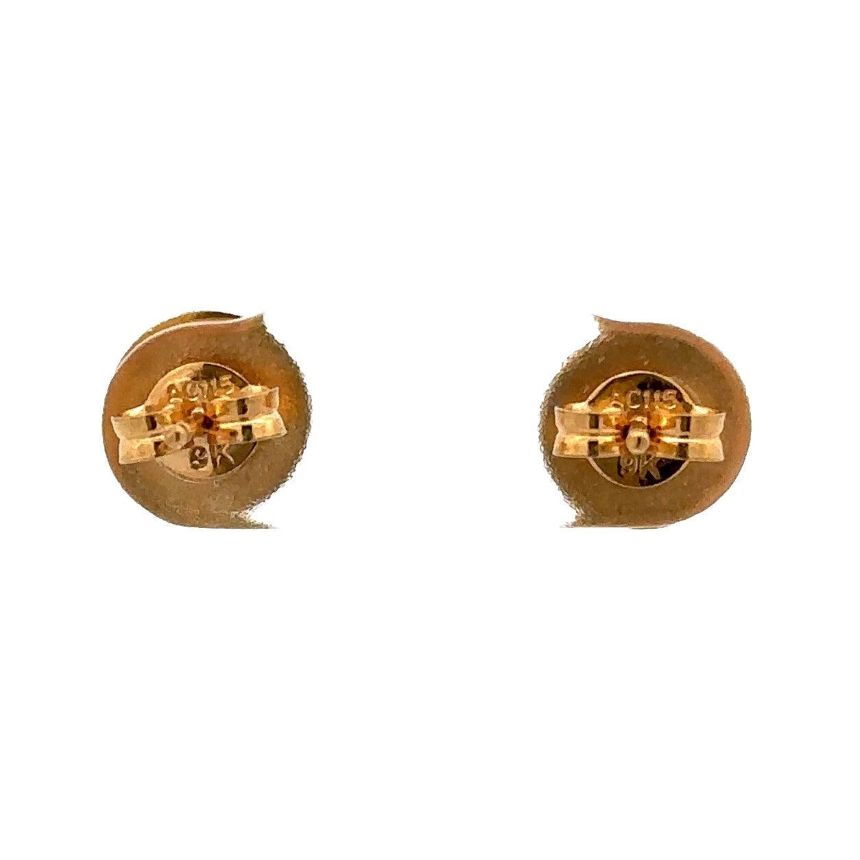 9Ct Yellow Gold 8mm Dome Stud Earrings