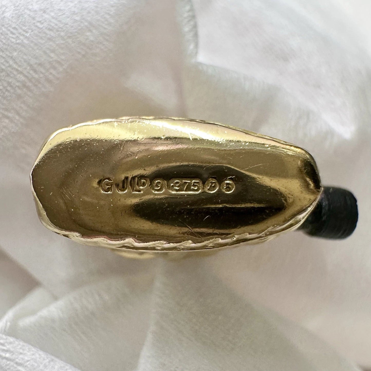 9Ct Yellow Gold Vintage Georg Jensen 1970 London Wine Bottle in Pouring Basket