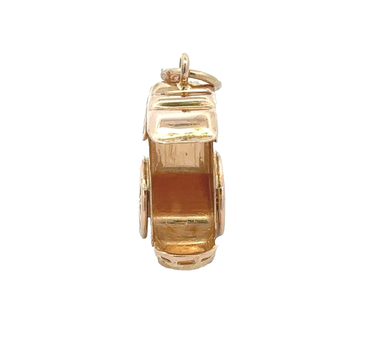 18Ct Yellow Gold Vintage Rickshaw Tricycle Carriage With Moveable Wheels Charm