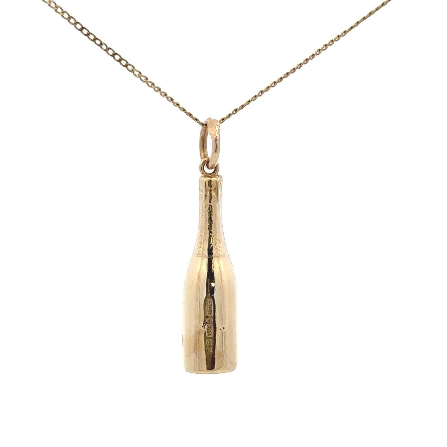 9Ct Yellow Gold Vintage Birmingham Moet et Chandon Champagne Bottle Charm