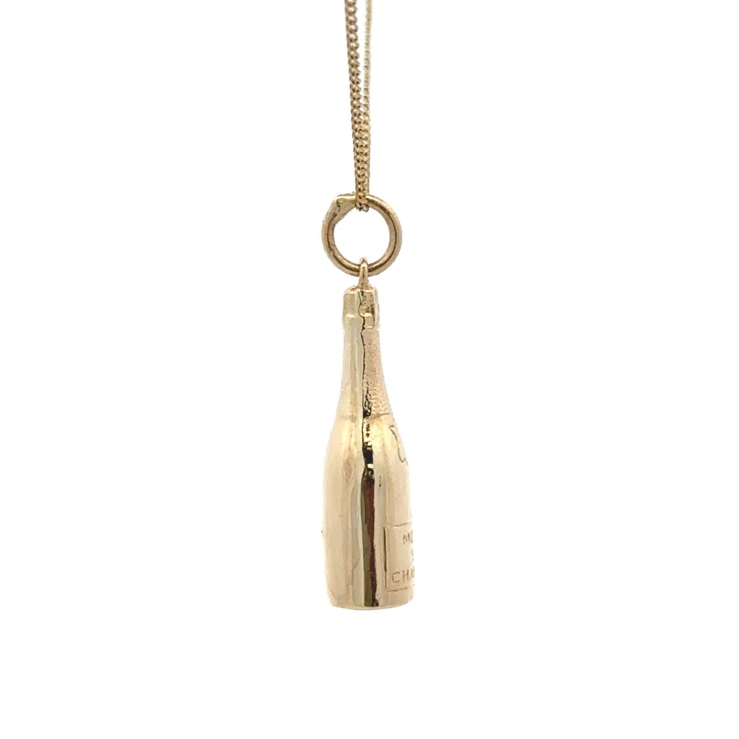 9Ct Yellow Gold Vintage Birmingham Moet et Chandon Champagne Bottle Charm