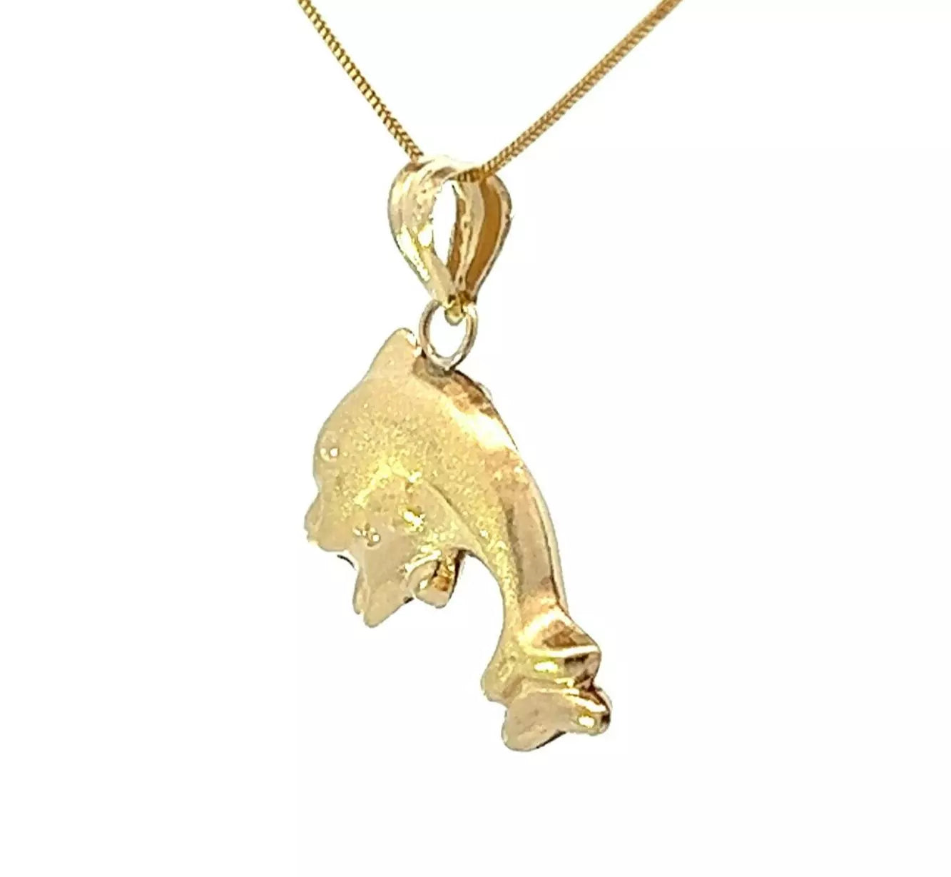 18Ct Yellow Gold Dolphin Pendant