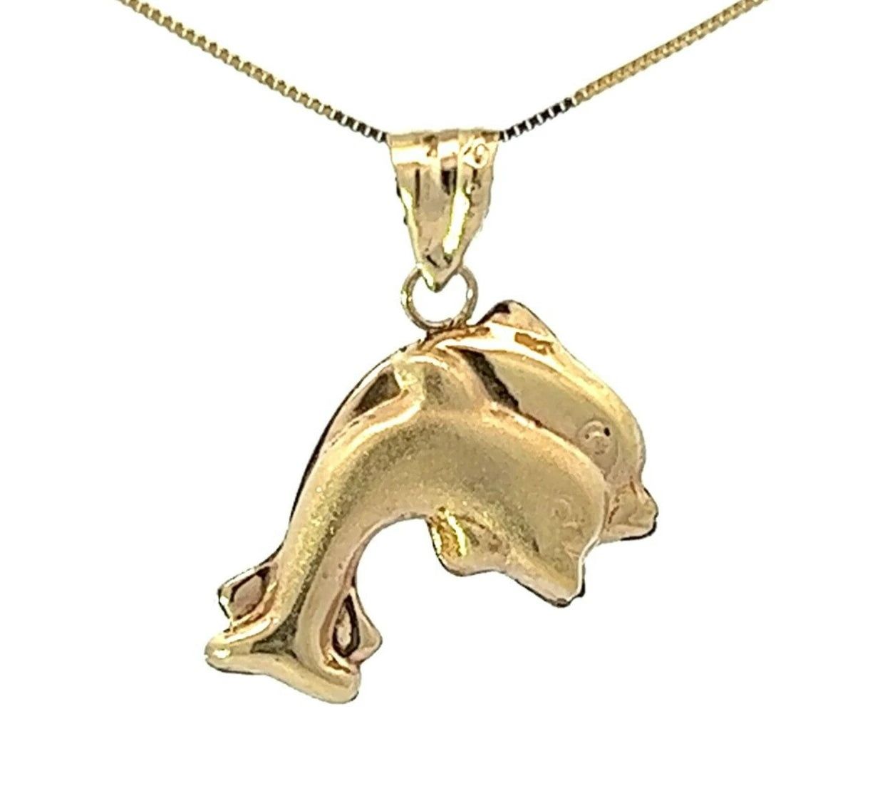 18Ct Yellow Gold Dolphin Pendant
