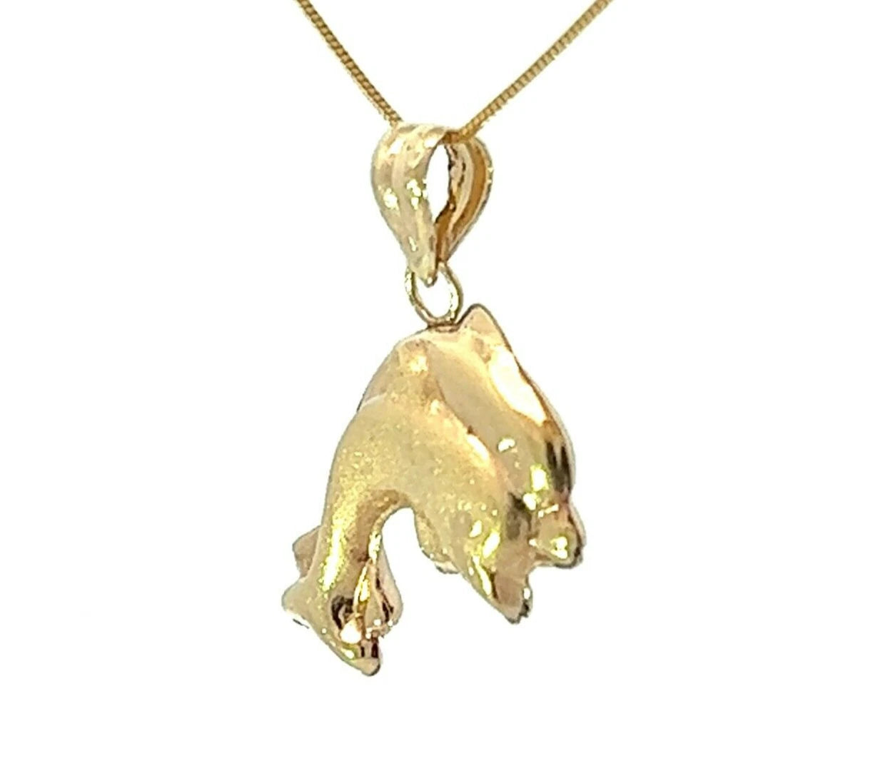 18Ct Yellow Gold Dolphin Pendant