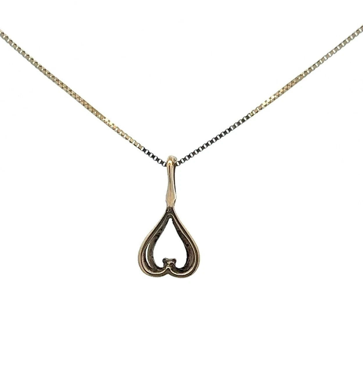 9Ct Yellow Gold Diamond Teardop Pendant