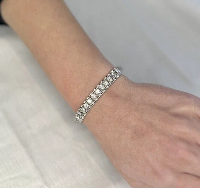18Ct White Gold 3.04 Carat TW Diamond Bracelet 15cm