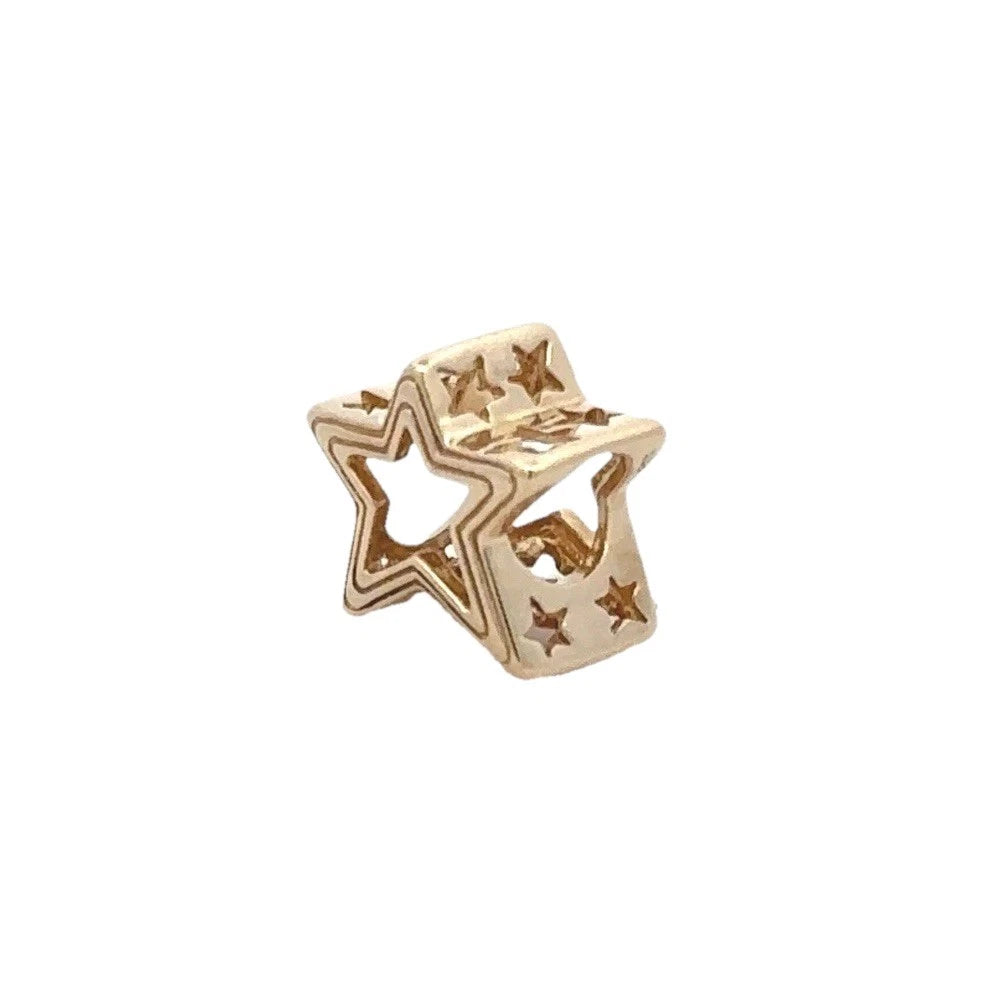14Ct Yellow Gold Pandora Radiant Star Charm #752361C00 - Retired