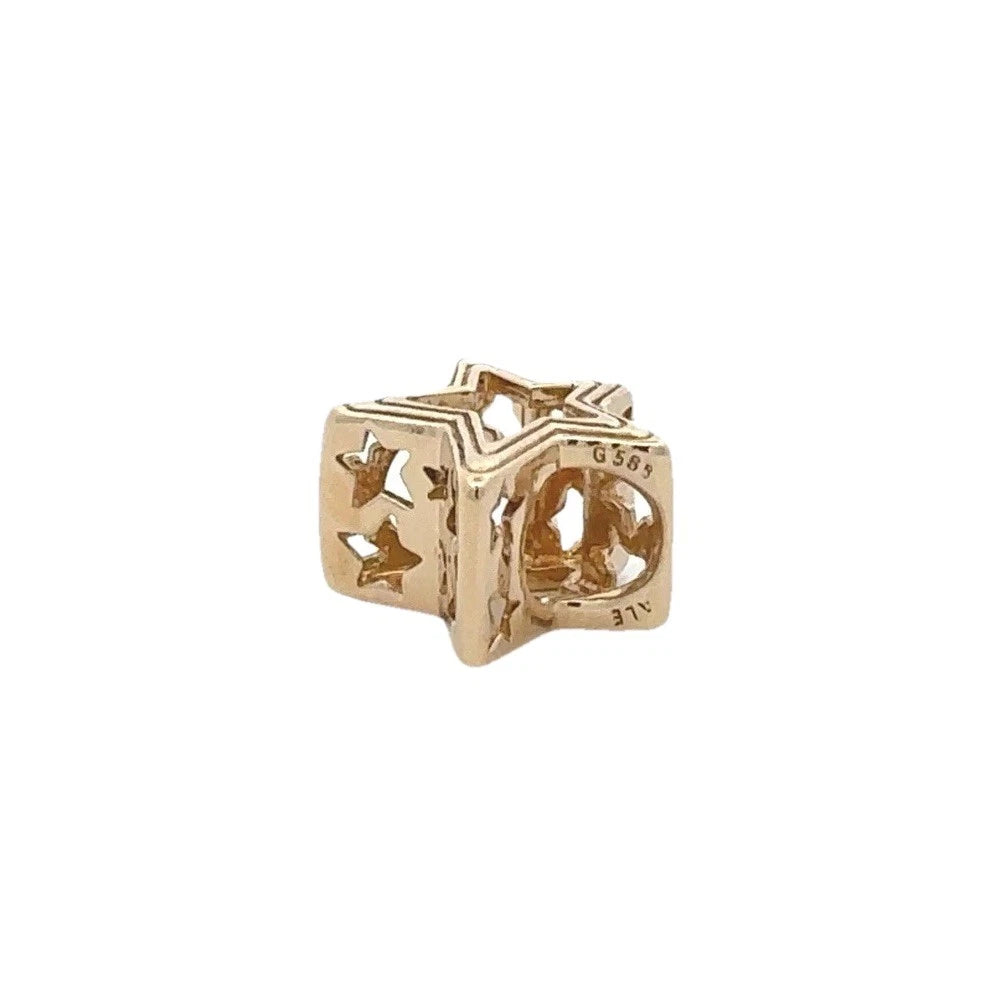 14Ct Yellow Gold Pandora Radiant Star Charm #752361C00 - Retired