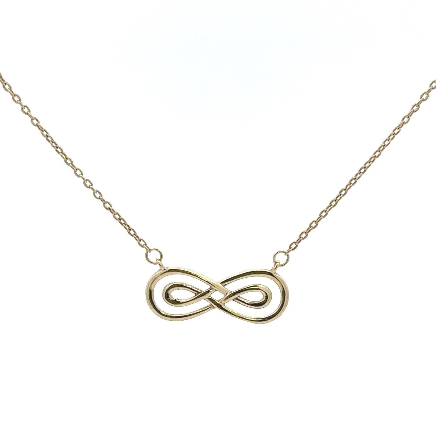 9Ct Yellow Gold Infinity 44cm Trace Necklace