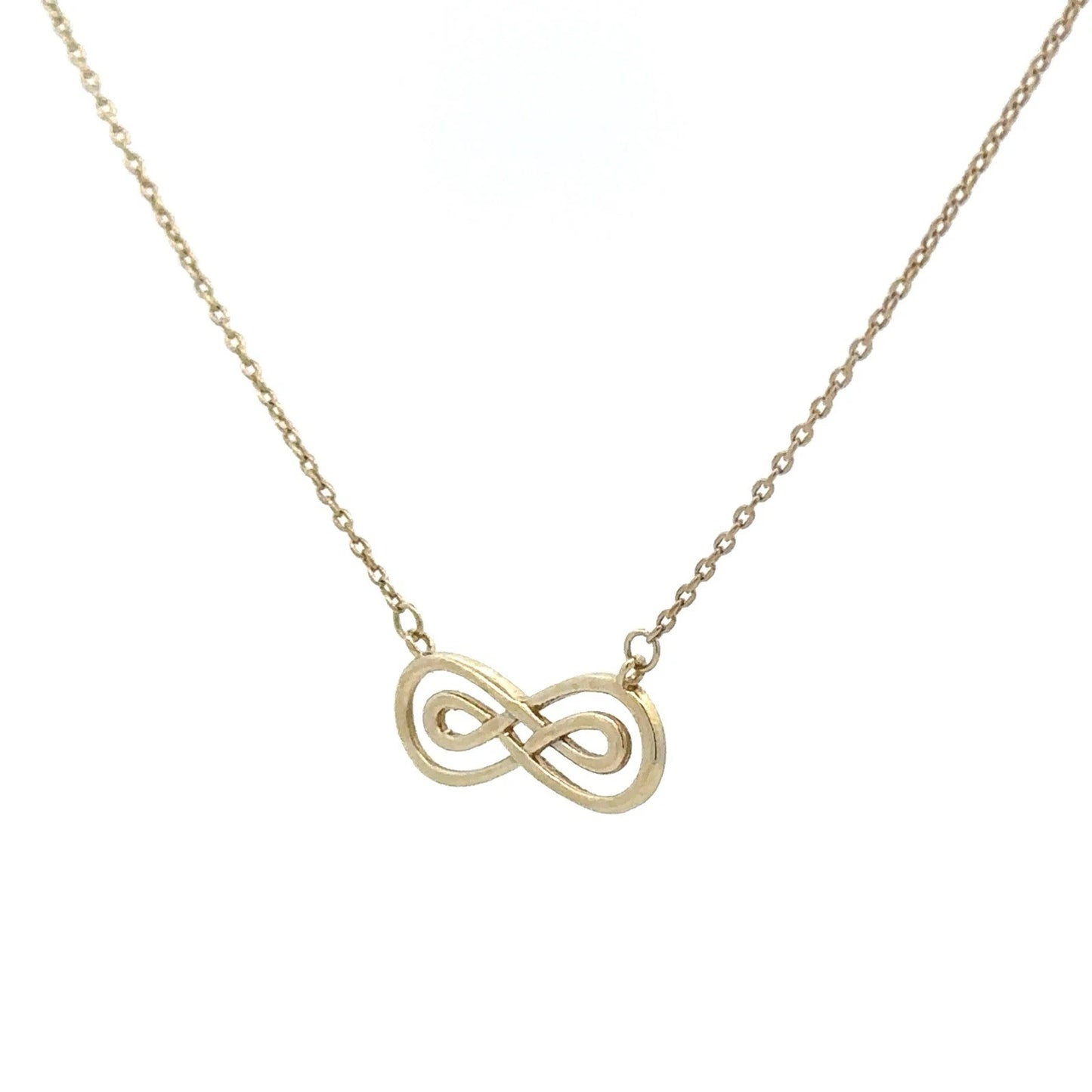 9Ct Yellow Gold Infinity 44cm Trace Necklace