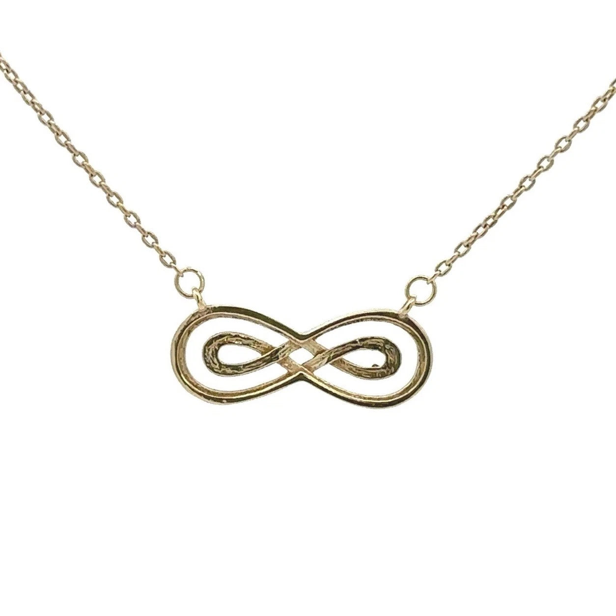9Ct Yellow Gold Infinity 44cm Trace Necklace