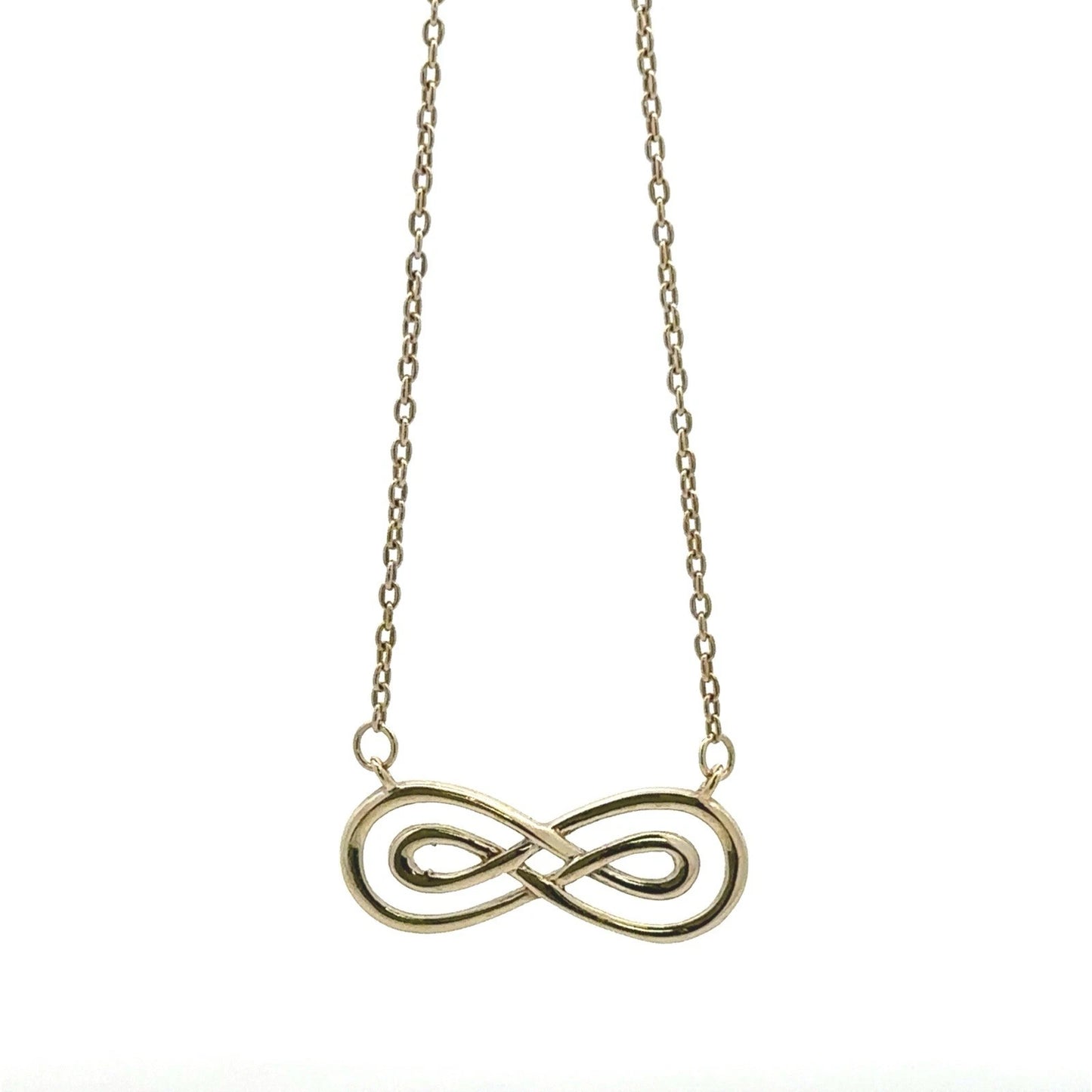 9Ct Yellow Gold Infinity 44cm Trace Necklace