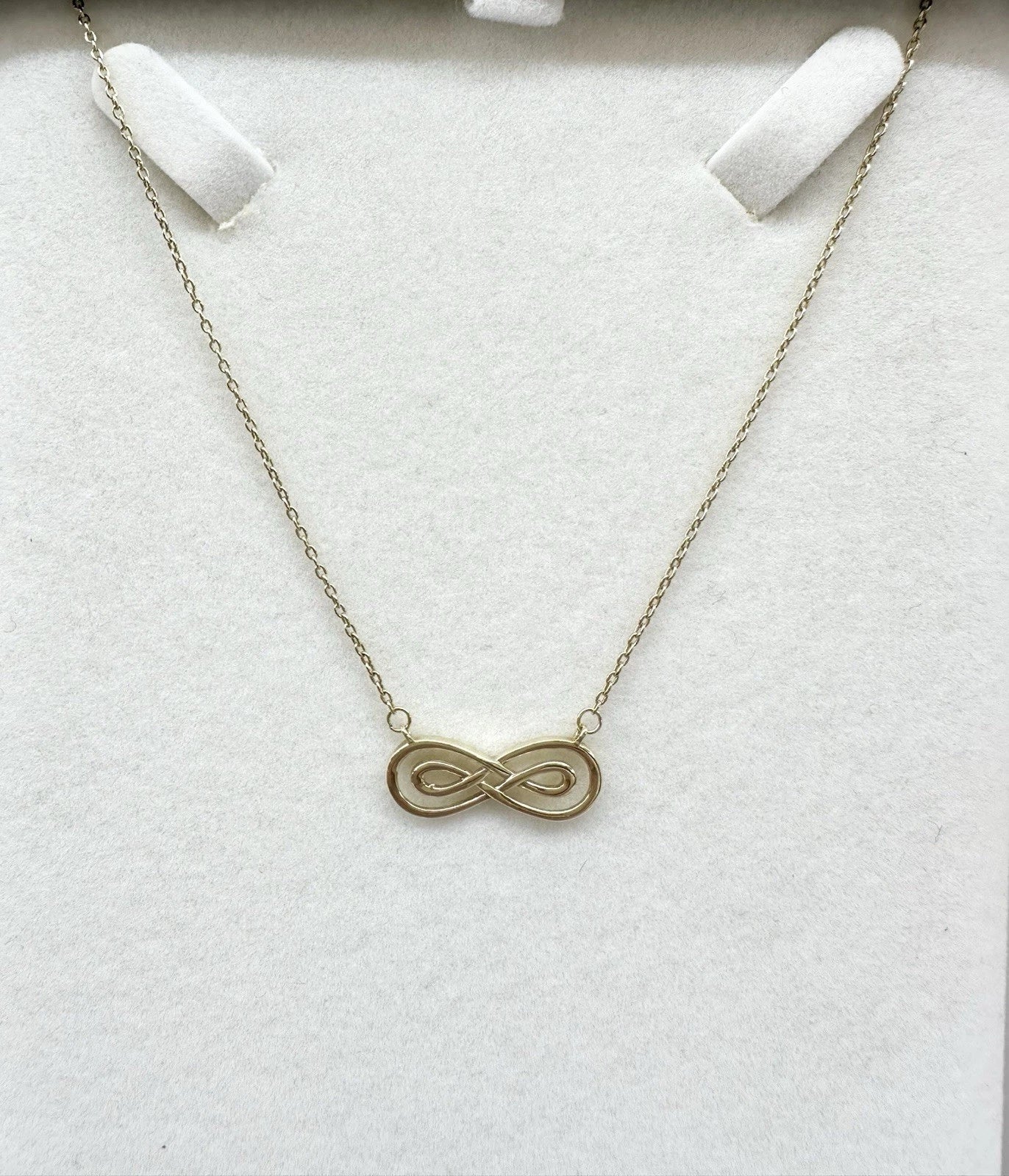 9Ct Yellow Gold Infinity 44cm Trace Necklace