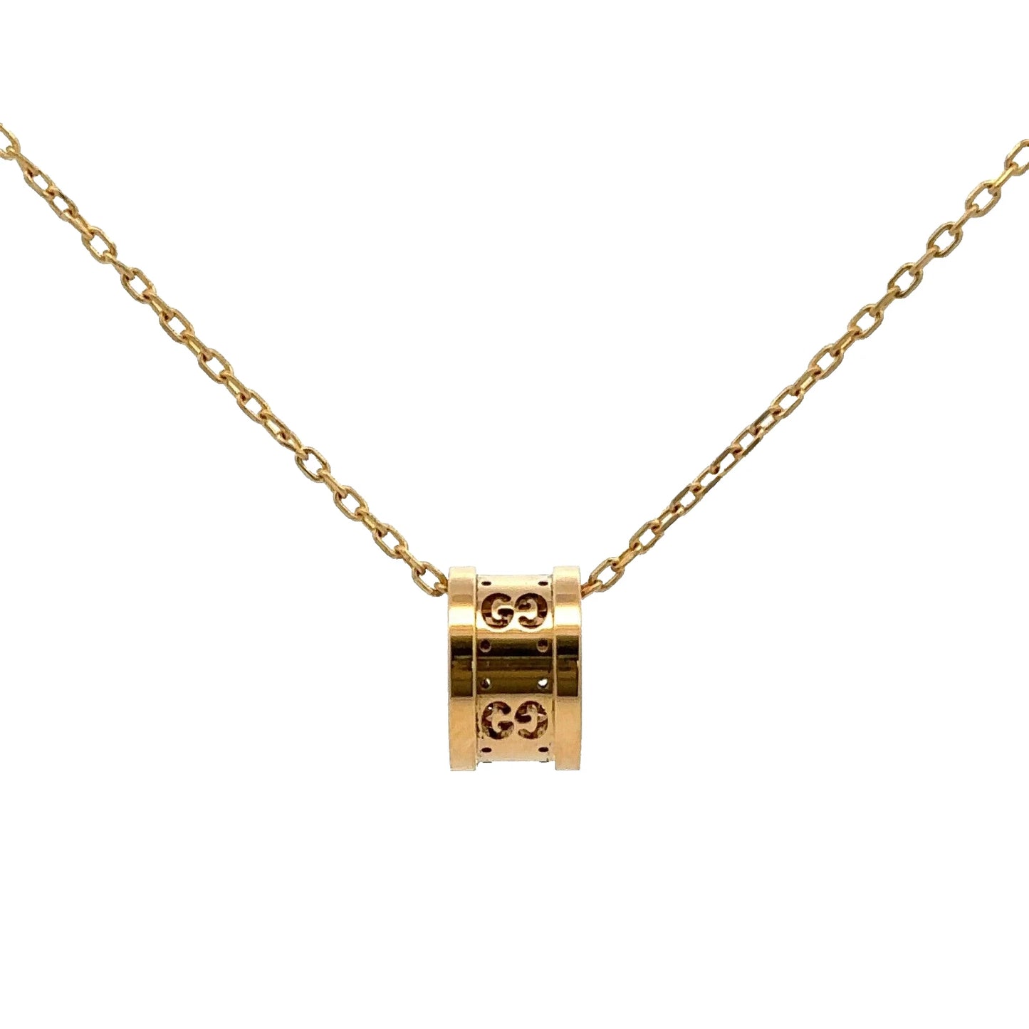Gucci 18Ct Yellow Gold Icon Twirl 42cm Trace Chain Necklace