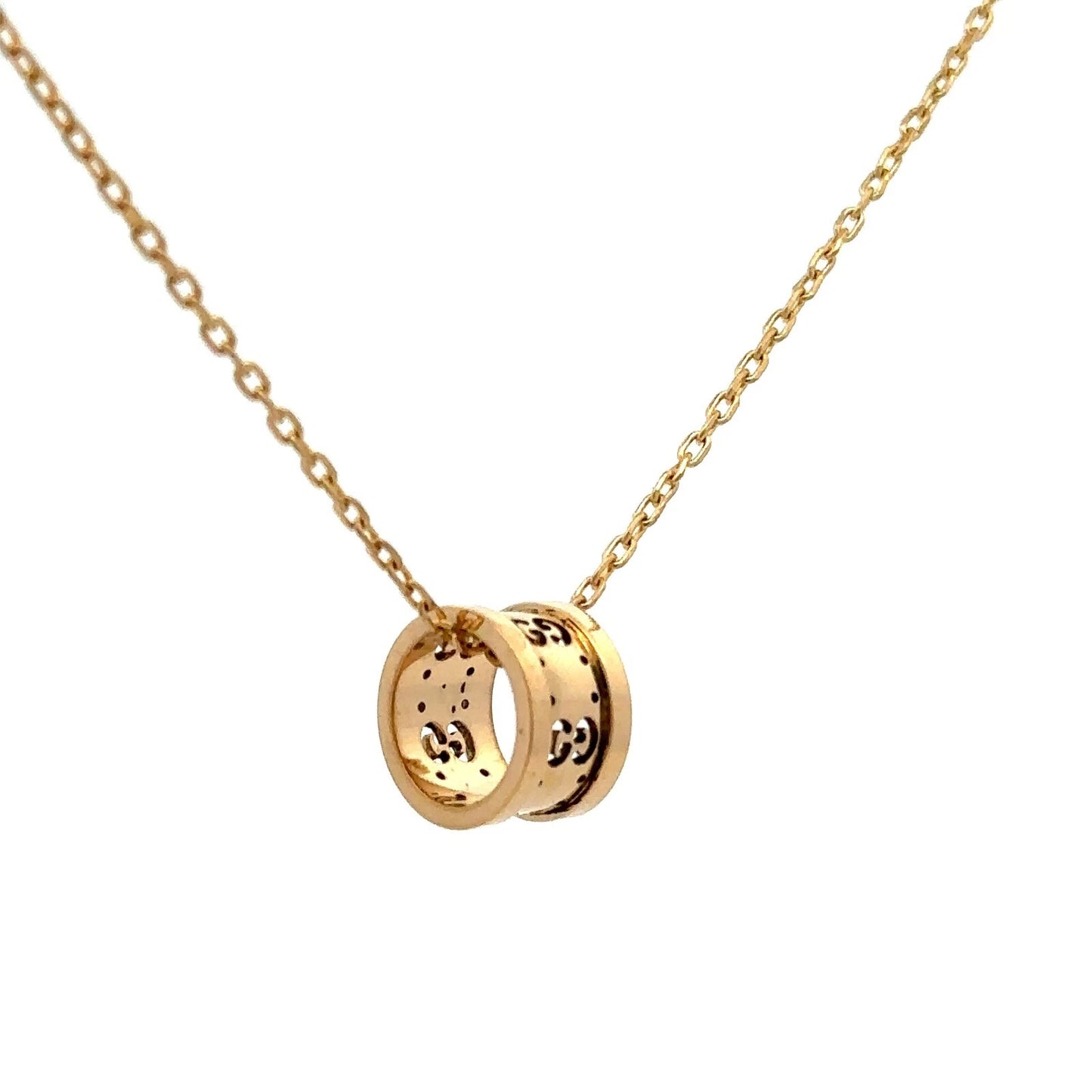 Gucci 18Ct Yellow Gold Icon Twirl 42cm Trace Chain Necklace