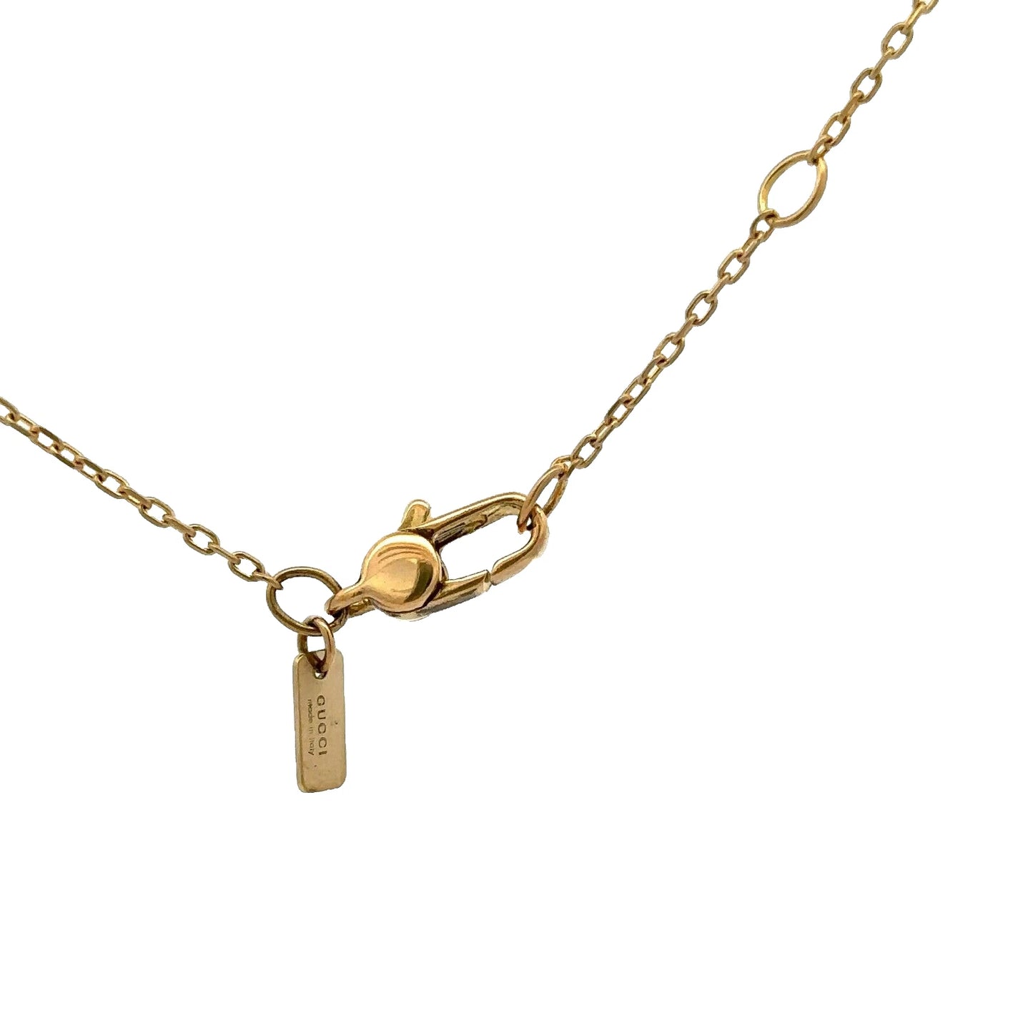 Gucci 18Ct Yellow Gold Icon Twirl 42cm Trace Chain Necklace