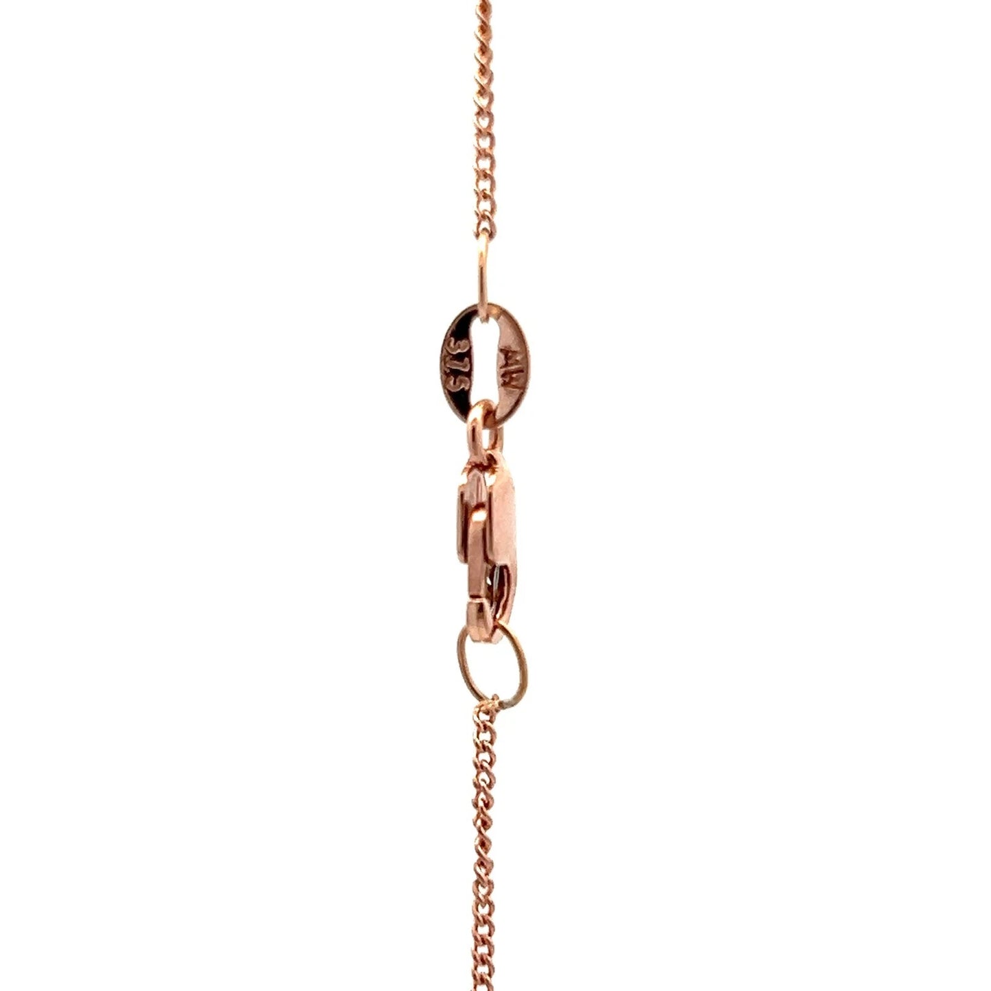 9Ct Rose Gold Morganite & Diamond Accent Floral Enhancer 60cm Trace Necklace