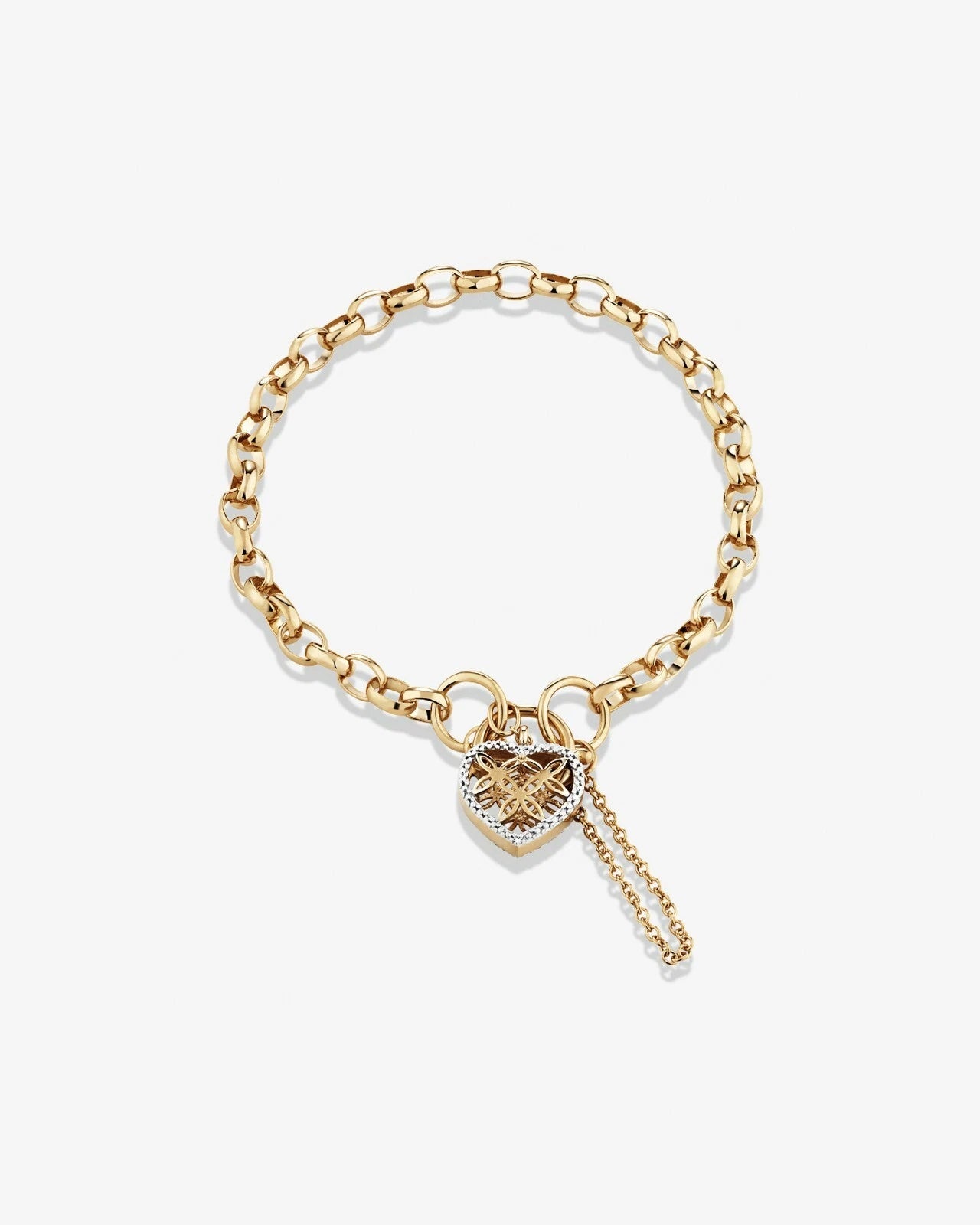 10Ct Two-Toned Gold Diamond Accent 19cm 7.5" 4.5-5mm Width Belcher Bracelet