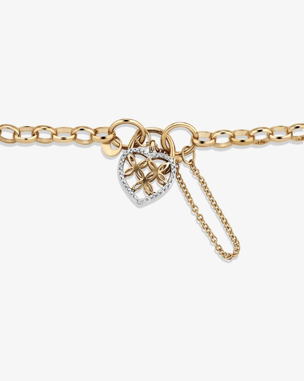 10Ct Two-Toned Gold Diamond Accent 19cm 7.5" 4.5-5mm Width Belcher Bracelet