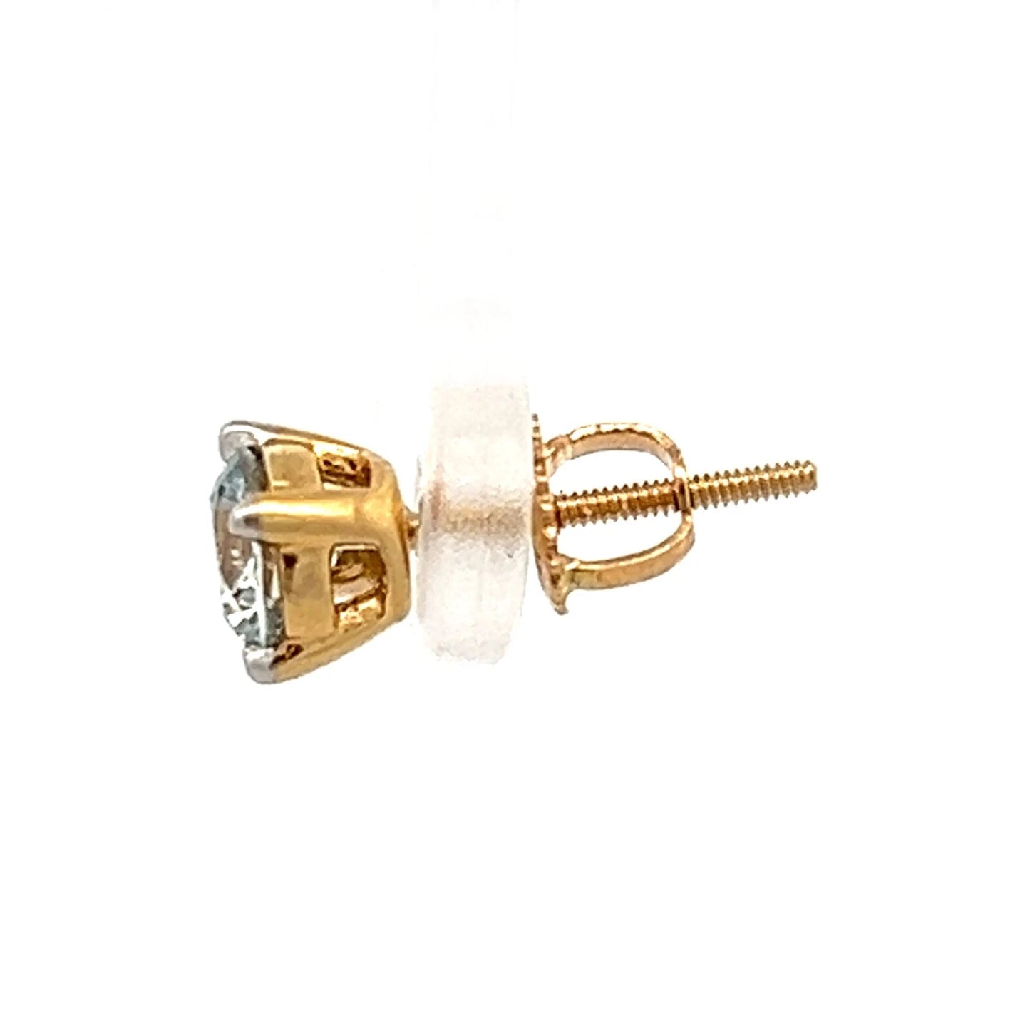 18Ct Yellow Gold 0.50 TW Laboratory Grown Diamond Single Stud Earring