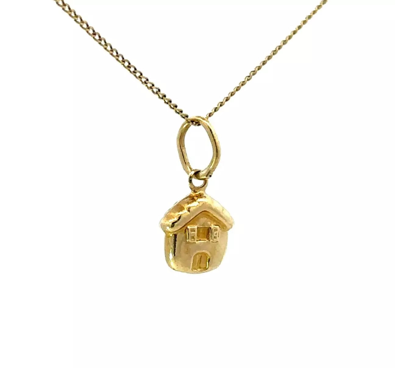 9Ct Yellow Gold Miniature House Charm Pendant