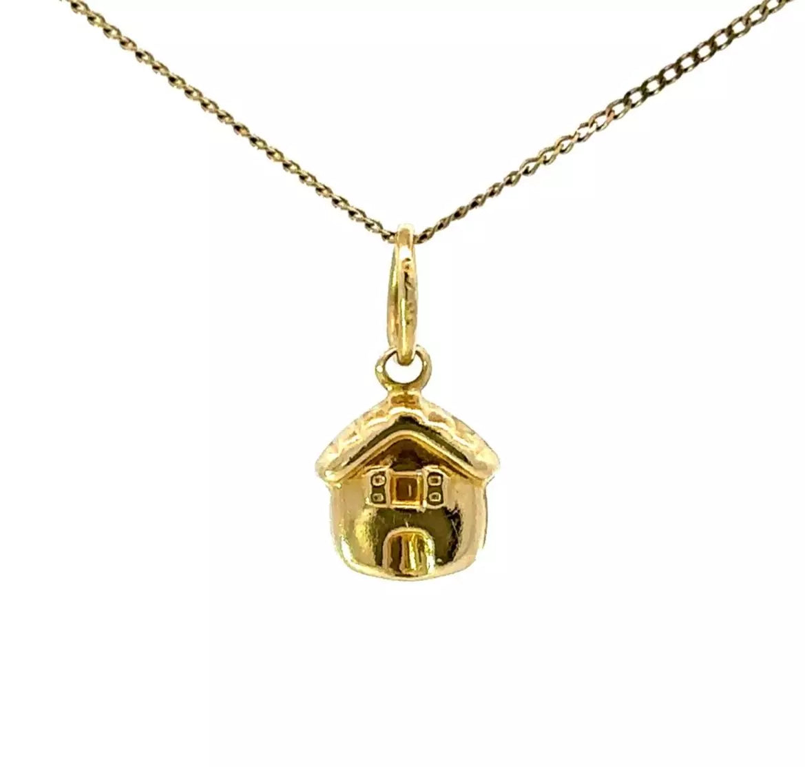 9Ct Yellow Gold Miniature House Charm Pendant