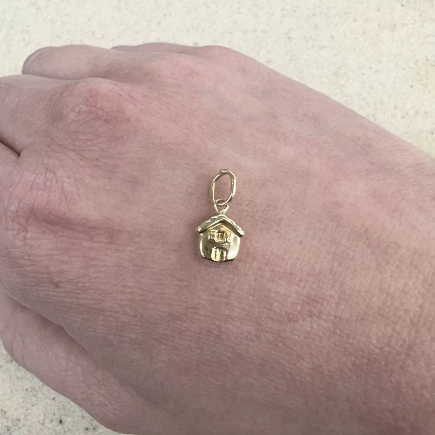 9Ct Yellow Gold Miniature House Charm Pendant