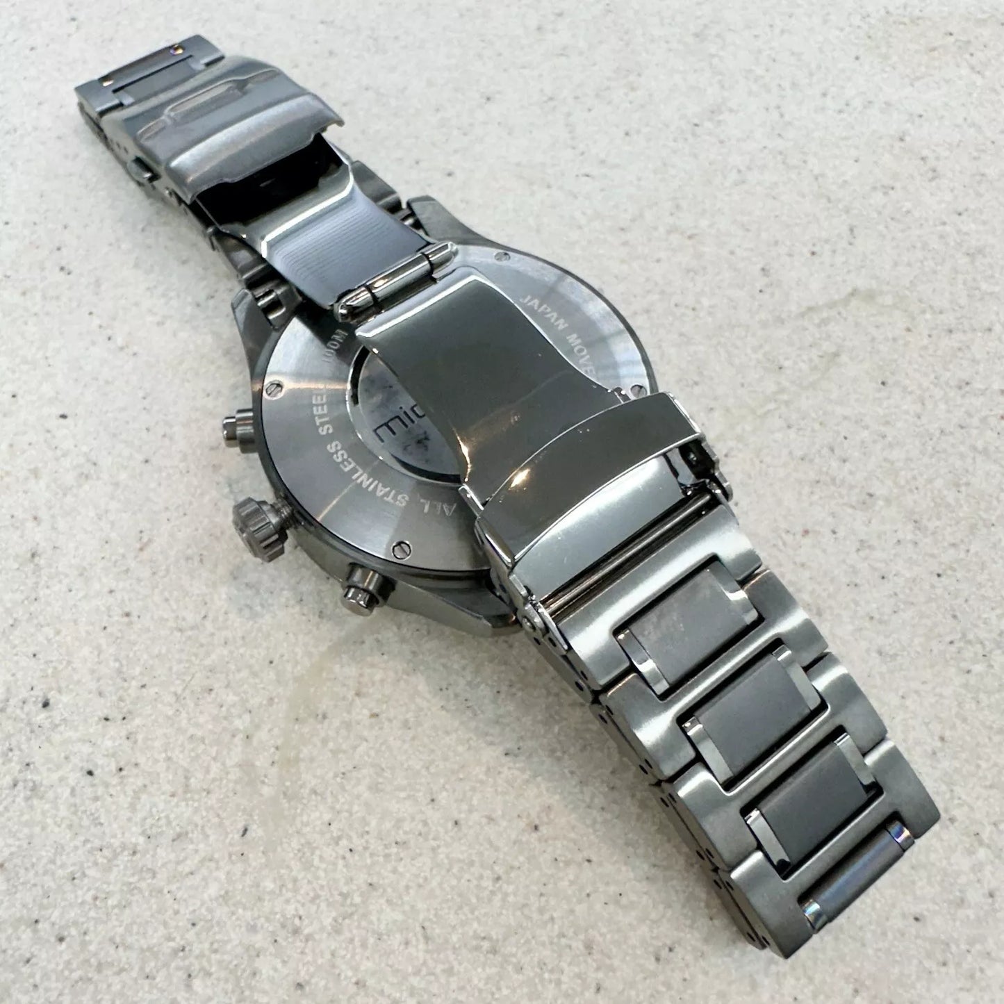 Michael Hill Solar Powered Chronograph Men's Black Toned Stainless Steel Watch