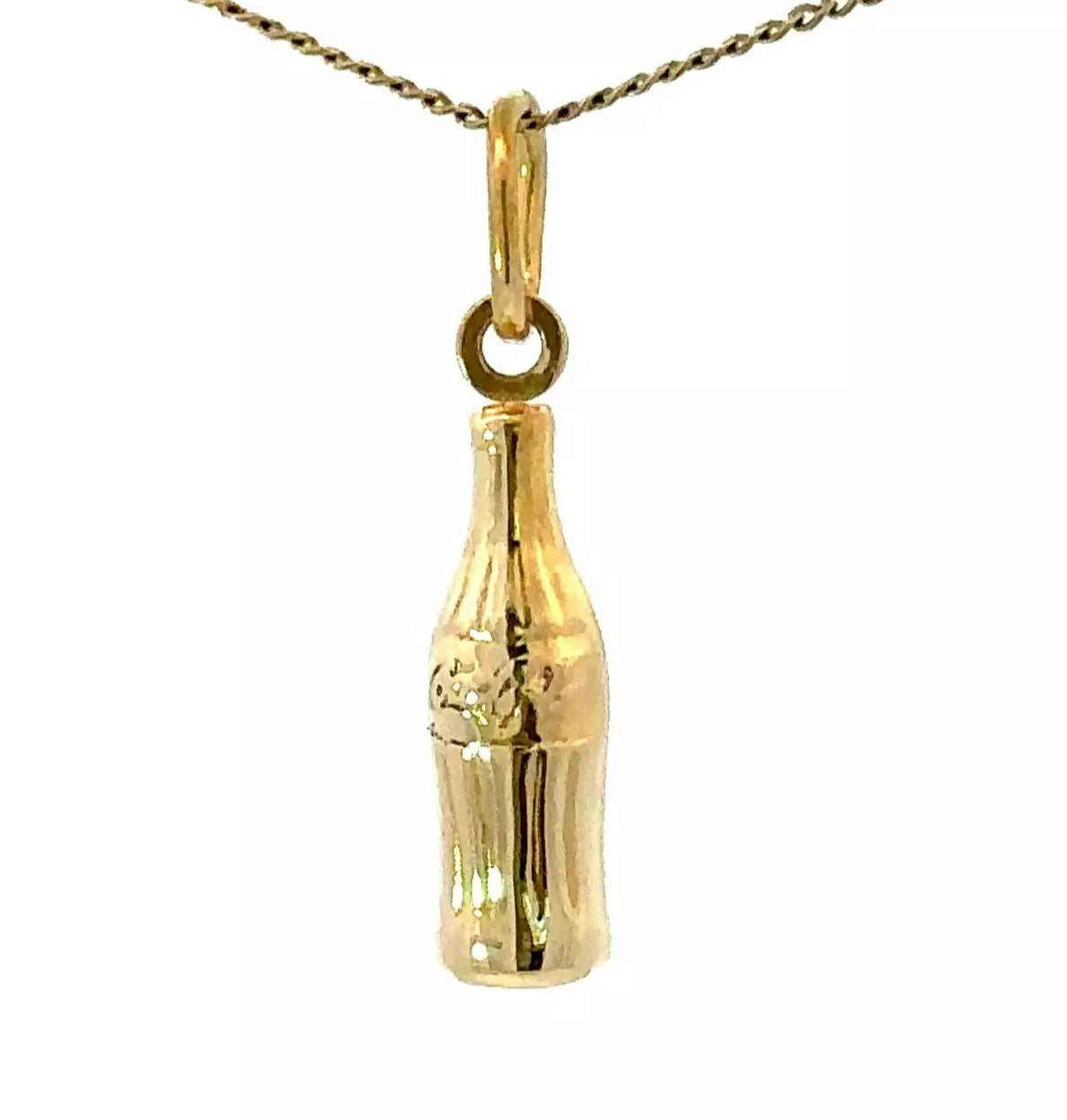 9Ct Yellow Gold Bottle Charm Pendant
