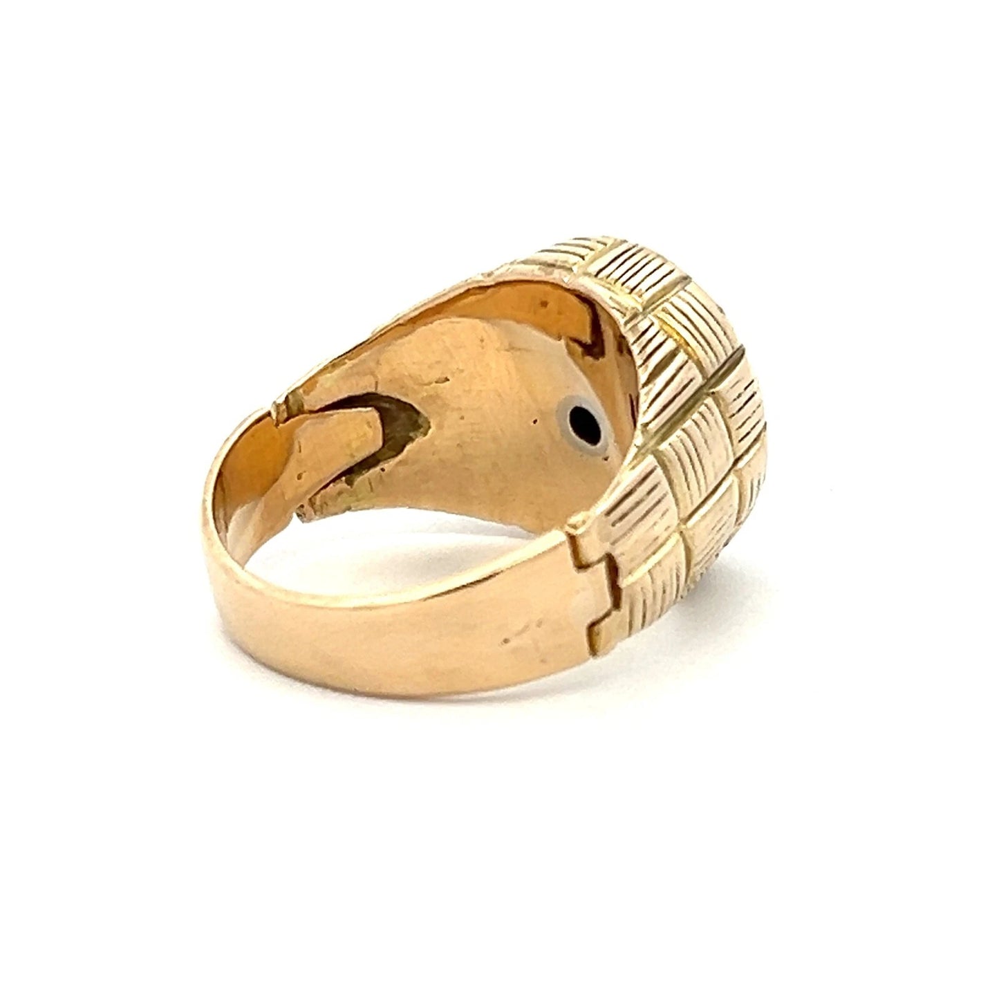 14Ct Yellow Gold 1.50 Carat TW Diamond Hinged Men's Ring Sz S1/2 WITH VALUATION