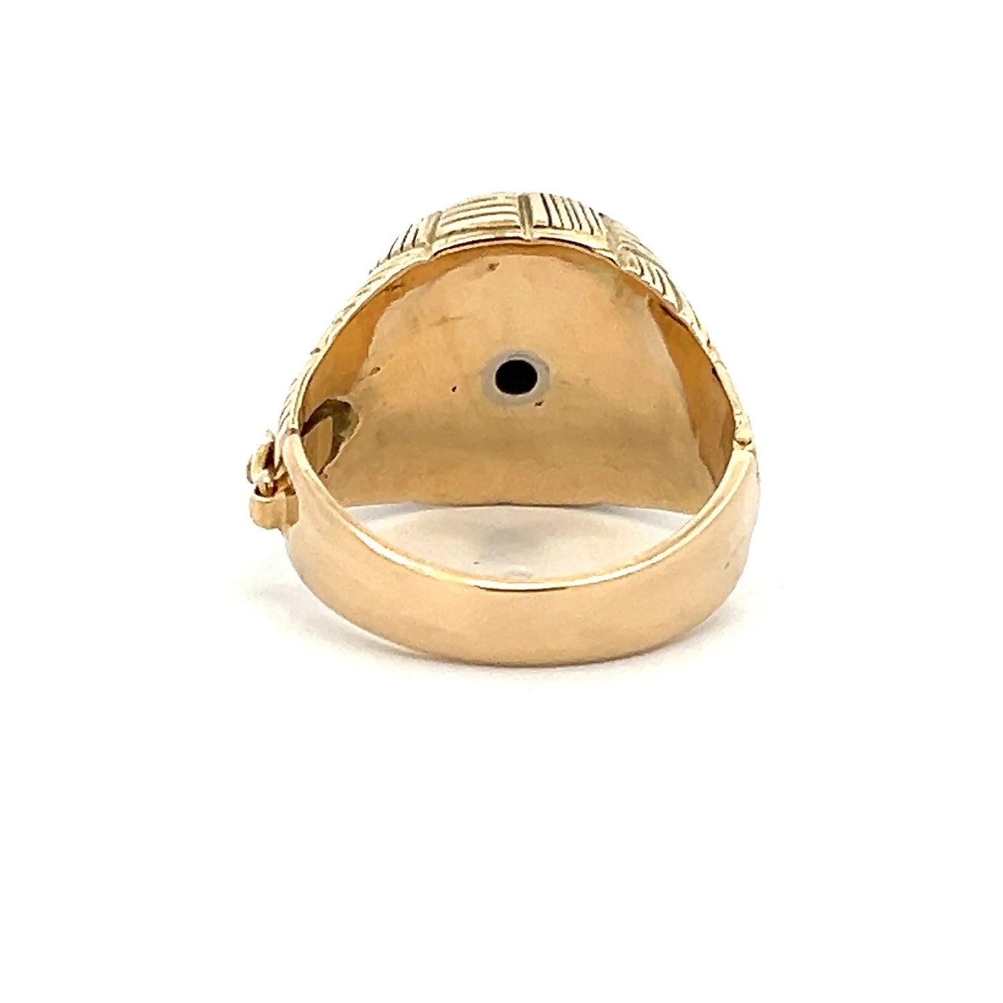 14Ct Yellow Gold 1.50 Carat TW Diamond Hinged Men's Ring Sz S1/2 WITH VALUATION