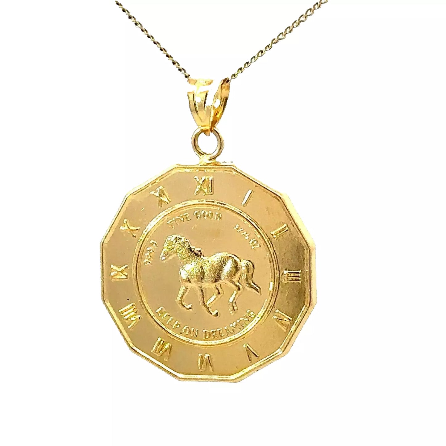 18Ct Yellow 2018 Queen Elizabeth II Tuvalu 'Keep On Dreaming' Pendant