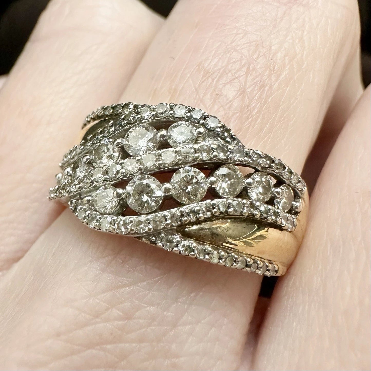 10Ct Yellow Gold Diamond Band Ring