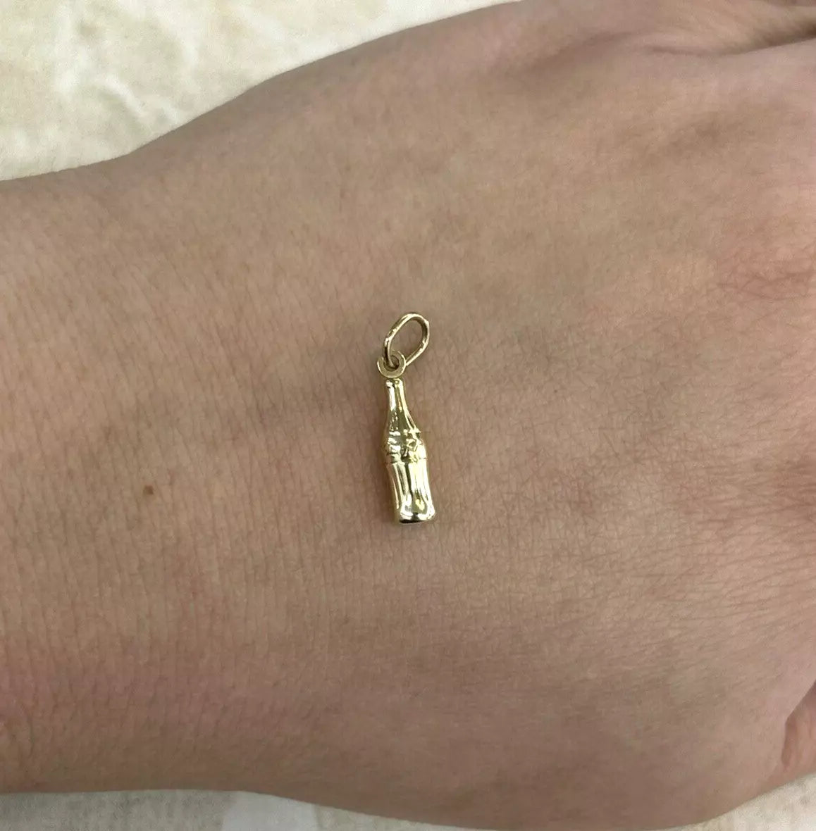 9Ct Yellow Gold Bottle Charm Pendant