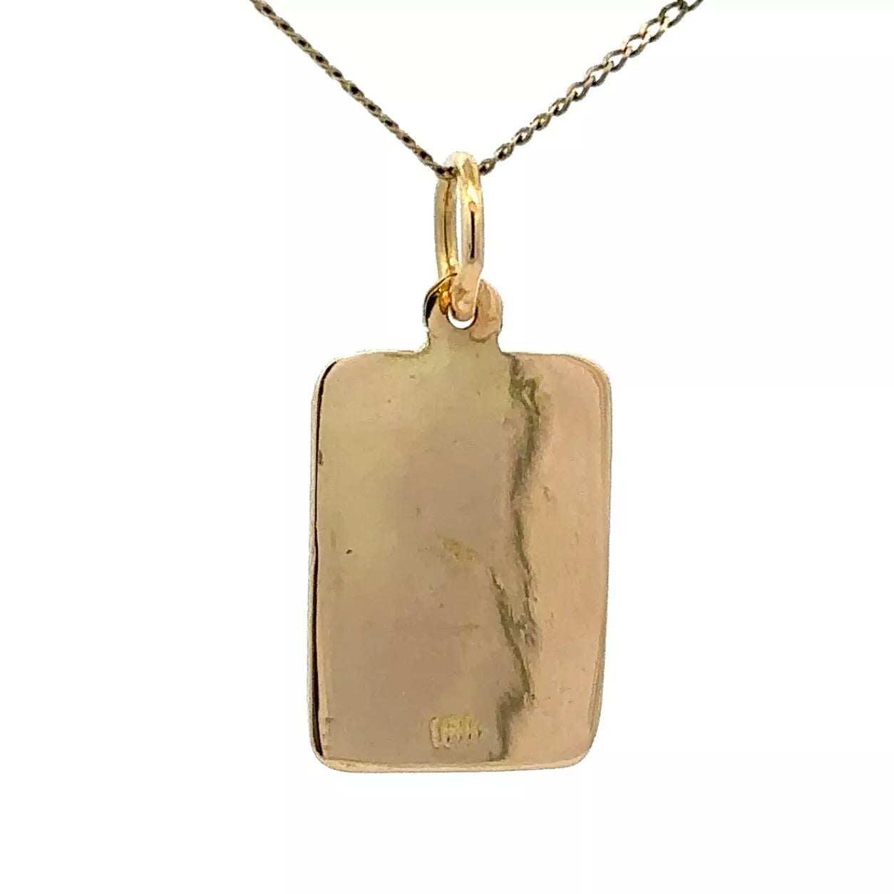 18Ct Yellow Gold Vintage Capricorn Zodiac Medallion Charm Pendant