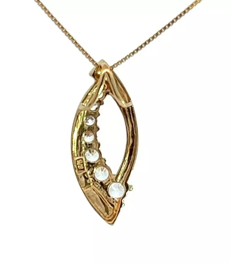 9Ct Yellow Gold CZ Statement Pendant