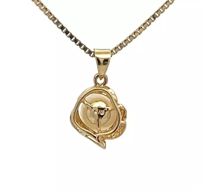 9Ct Yellow Gold Faux Pearl Pendant