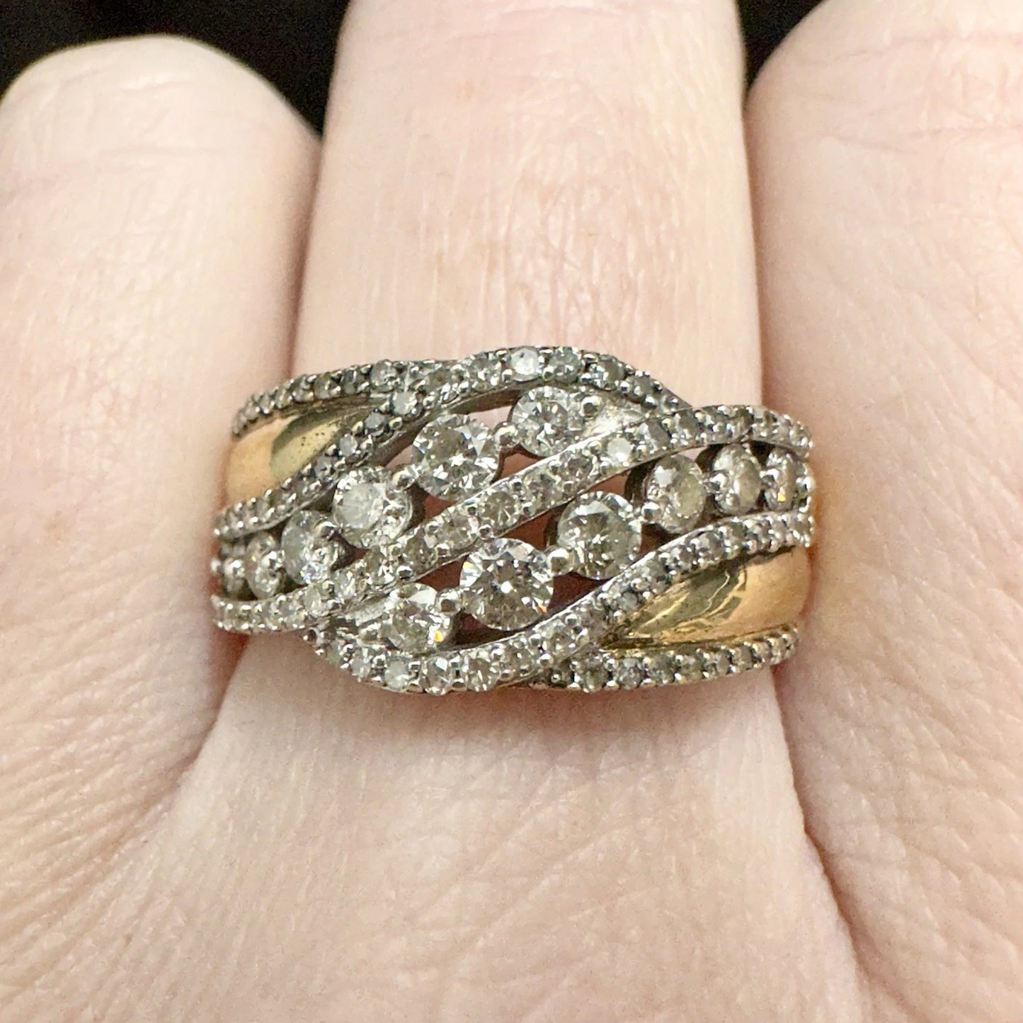 10Ct Yellow Gold Diamond Band Ring